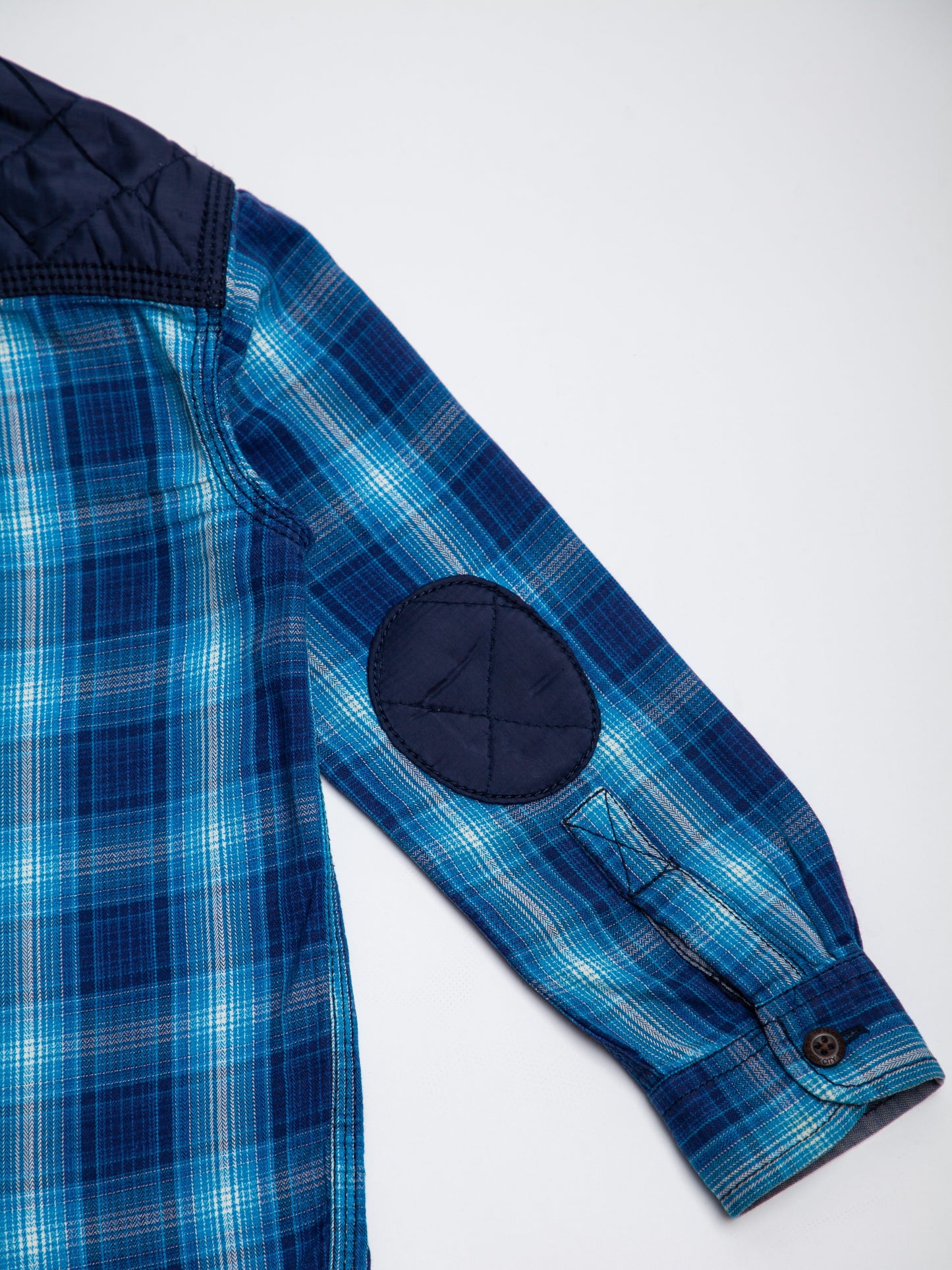 good tommy hilfiger blue cotton long sleeve shirt size 4 for kids