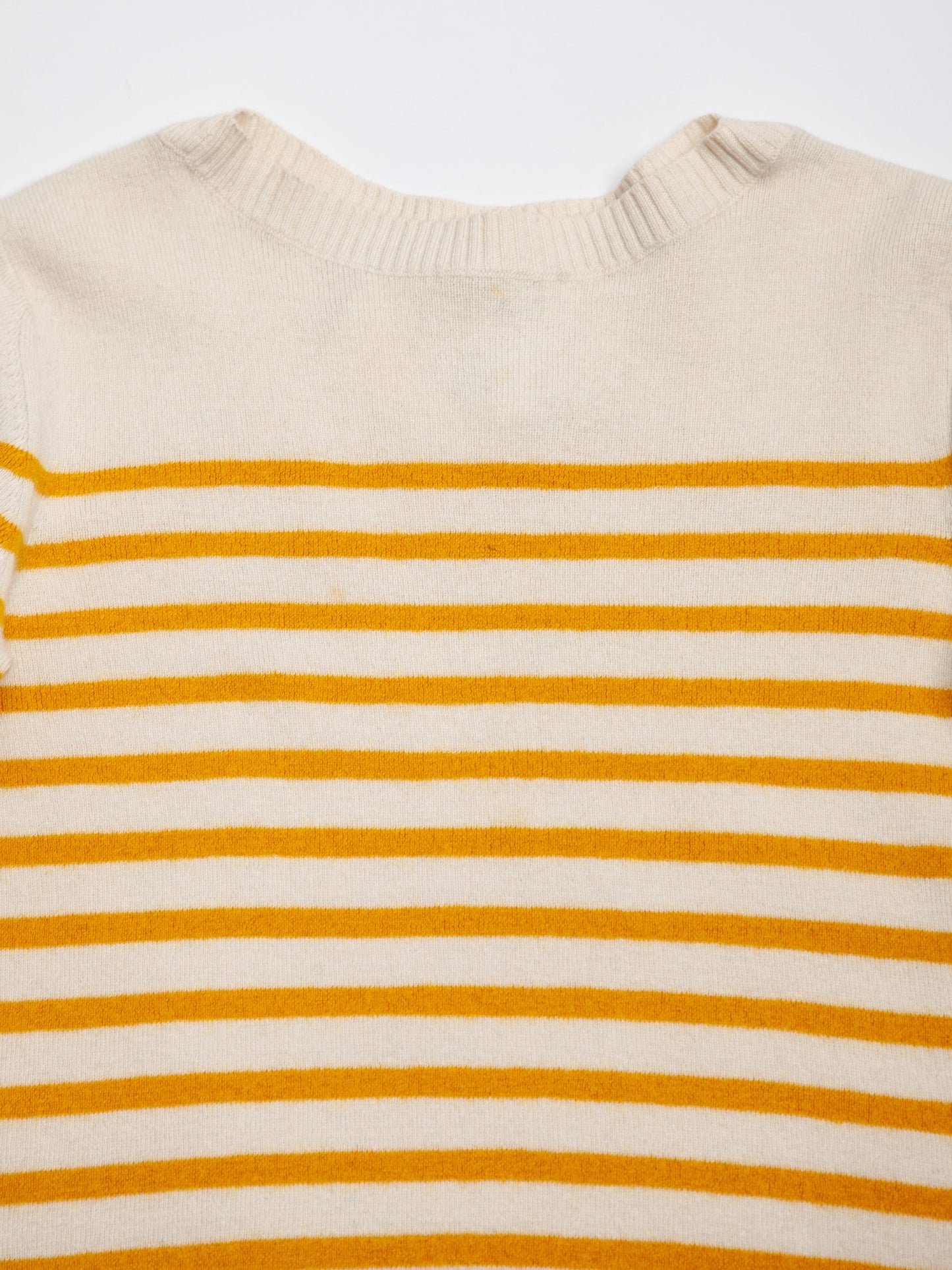 burberry white cotton sweater for kids with yellow stripes