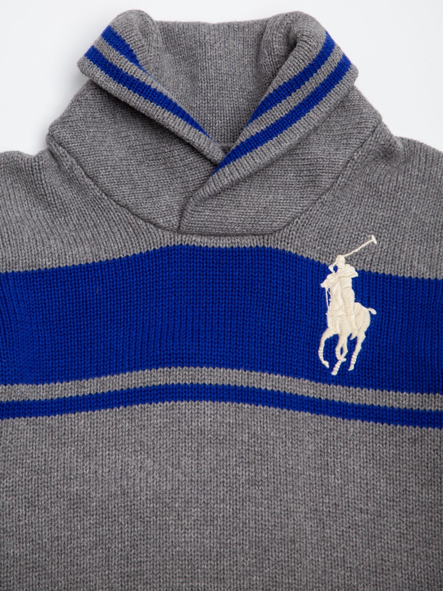 good ralph lauren gray cotton sweater size 8 for kids