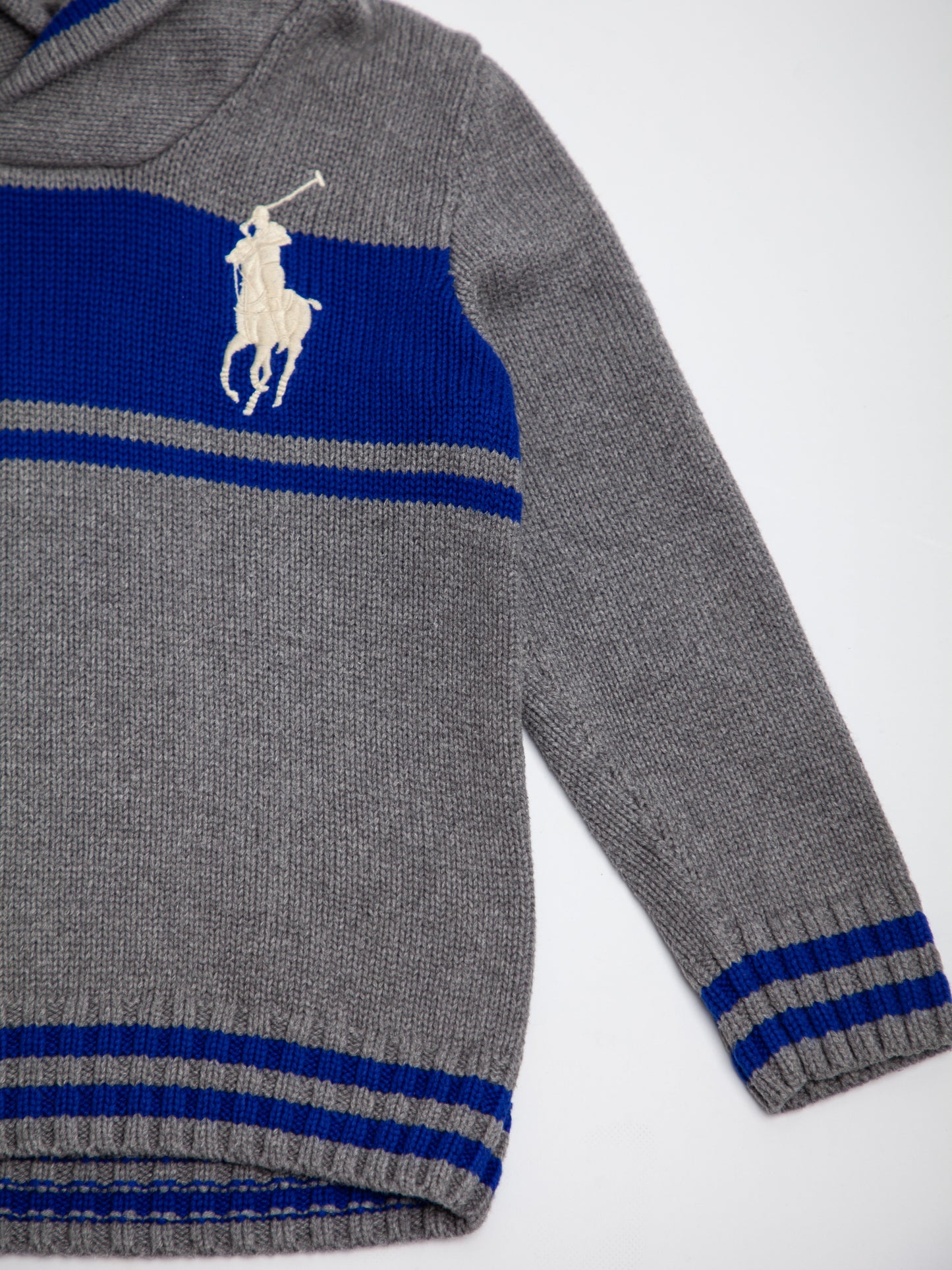good ralph lauren gray cotton sweater size 8 for kids