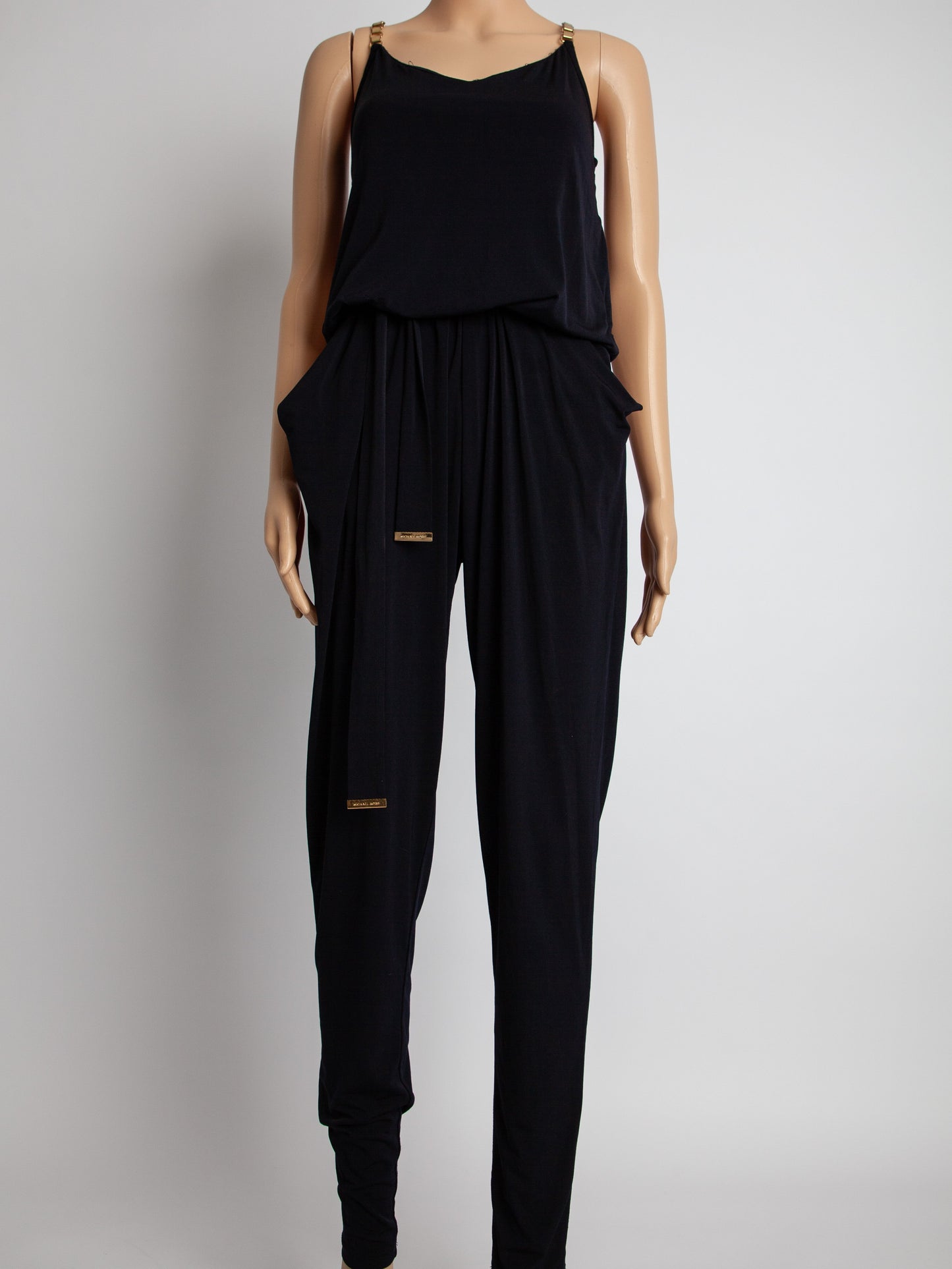 excellent michael kors black jumpsuit size s with thin straps