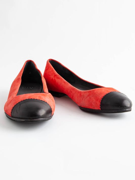 Good Stuart Weitzman Red Leather Flats Size 39 Women’s Shoes