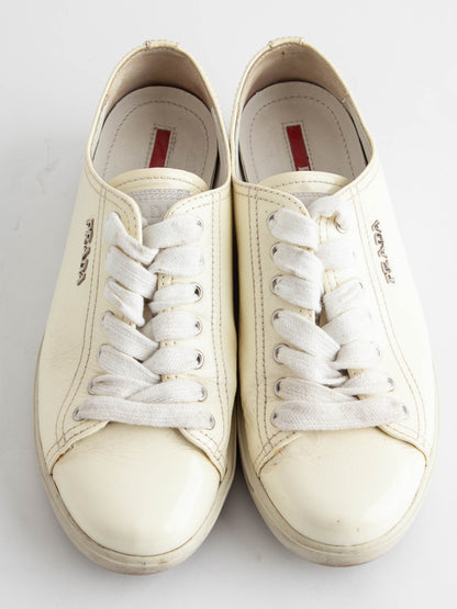 Average Condition Prada Yellow Lacquer Sneakers Size 36