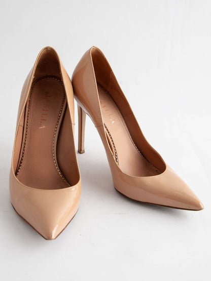 Average Lesilla Leather High-Heeled Shoes White Size 37
