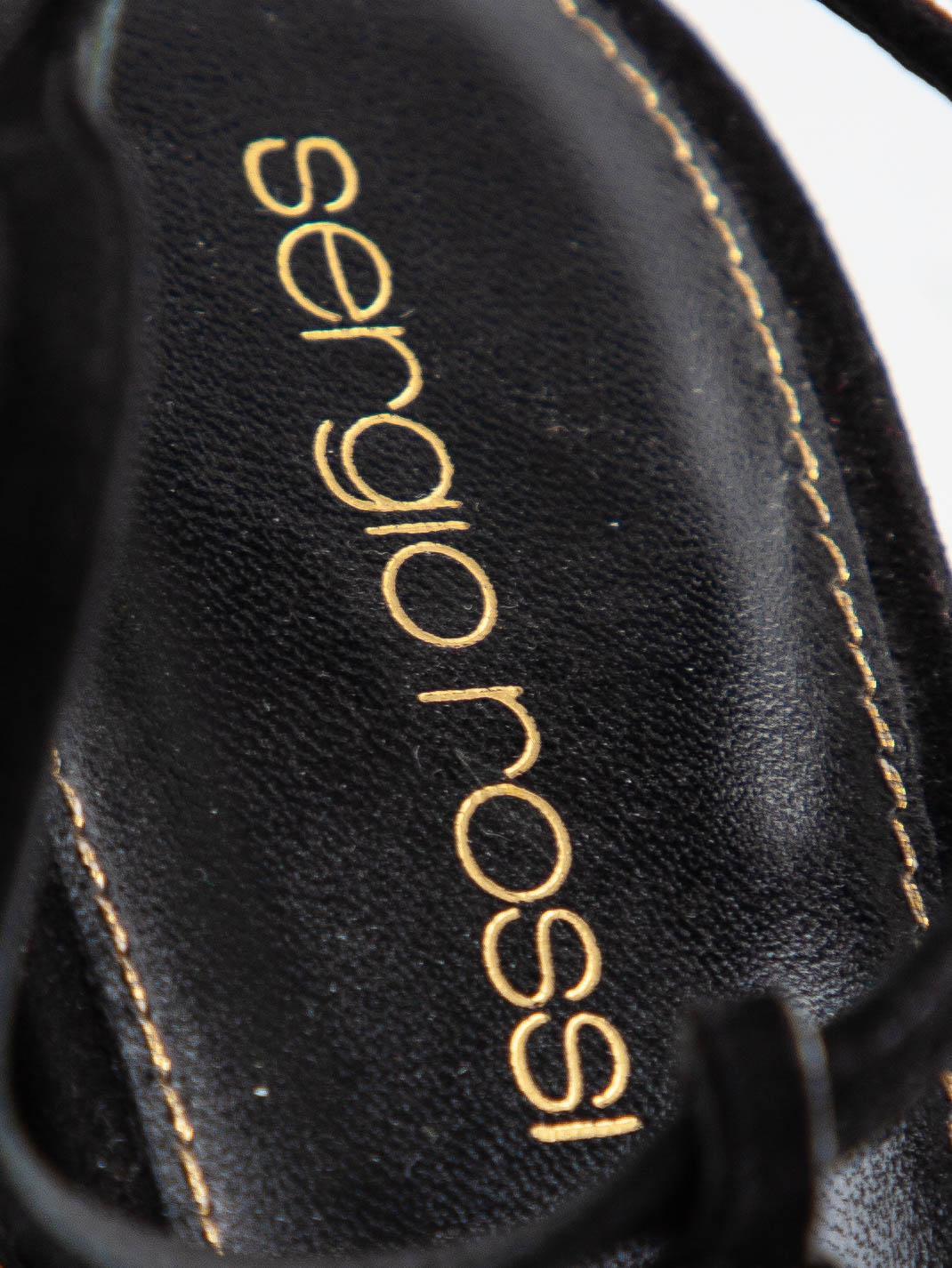good sergio rossi black genuine suede high-heeled sandals size 36