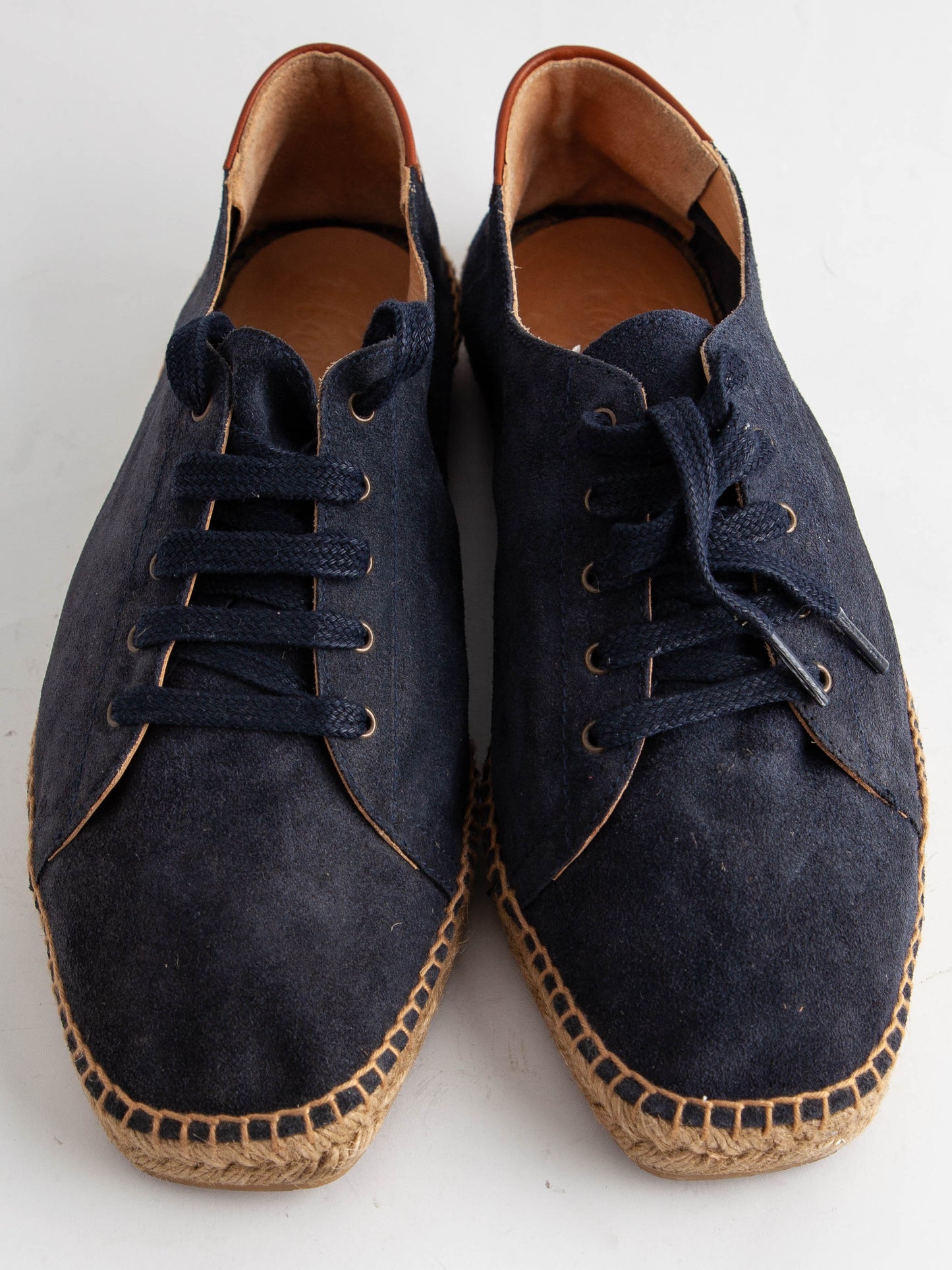 average condition castaner blue genuine suede espadrilles size 40.5