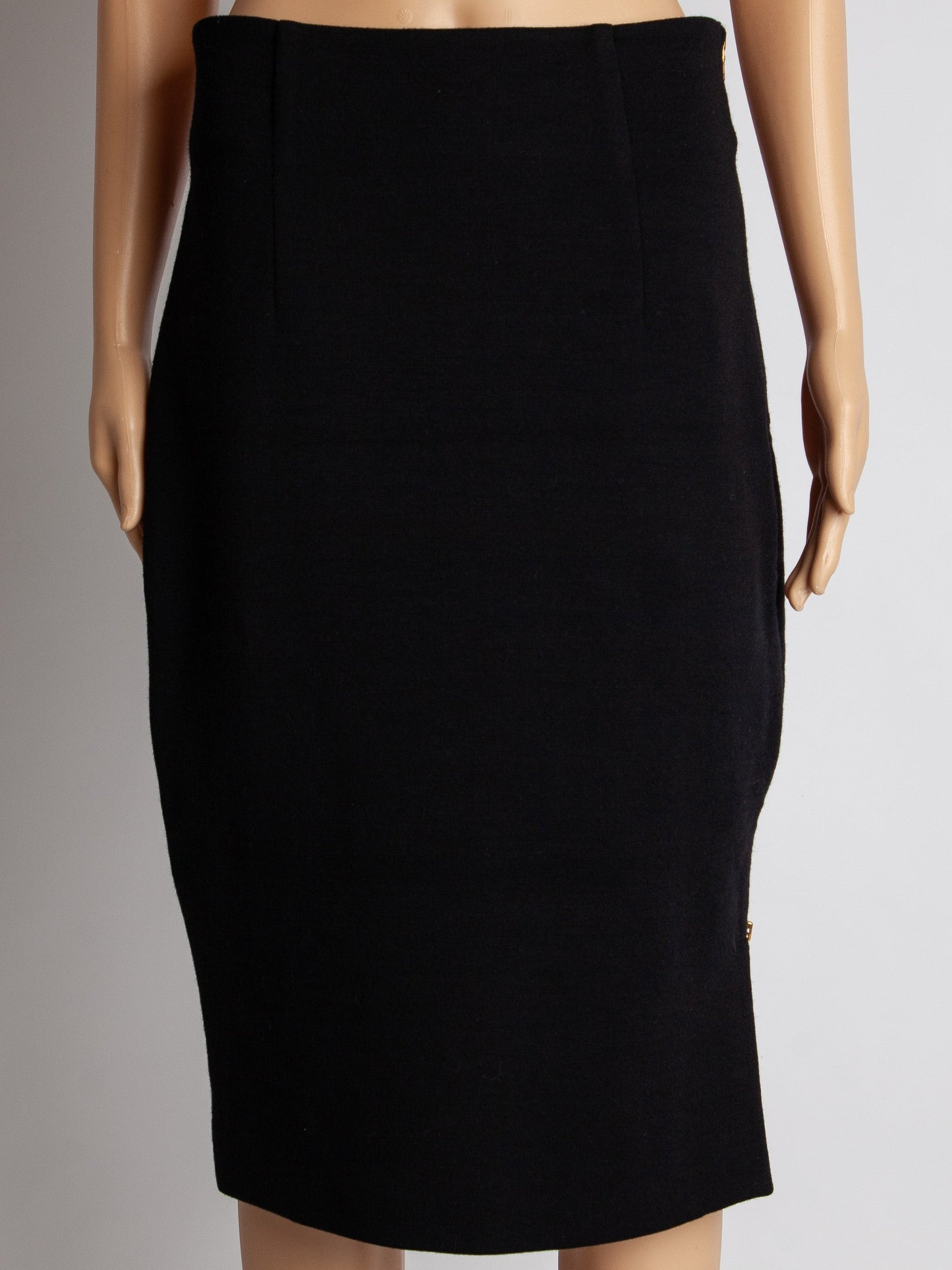 good emilio pucci black cashmere pencil skirt size xl