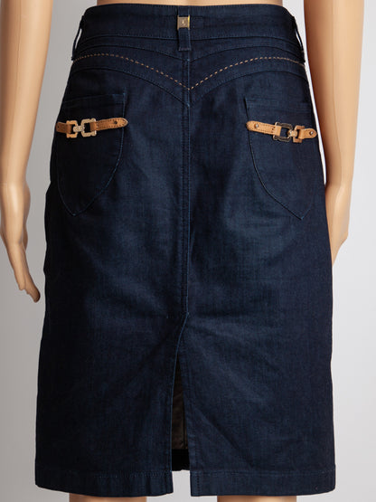 Trussardi Blue Denim Skirt Size M Good Condition Women