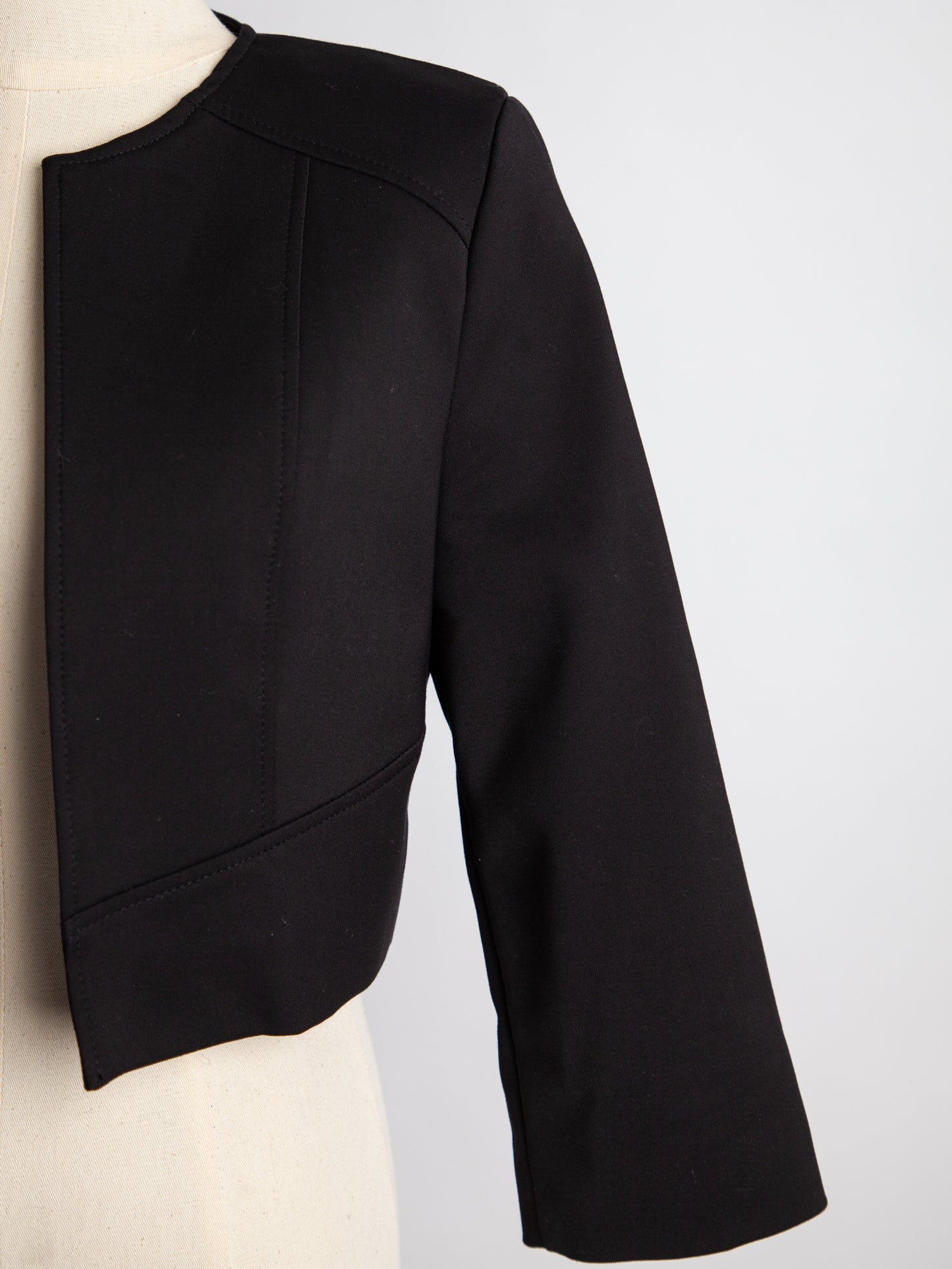excellent flavio castellani black cropped jacket size l women