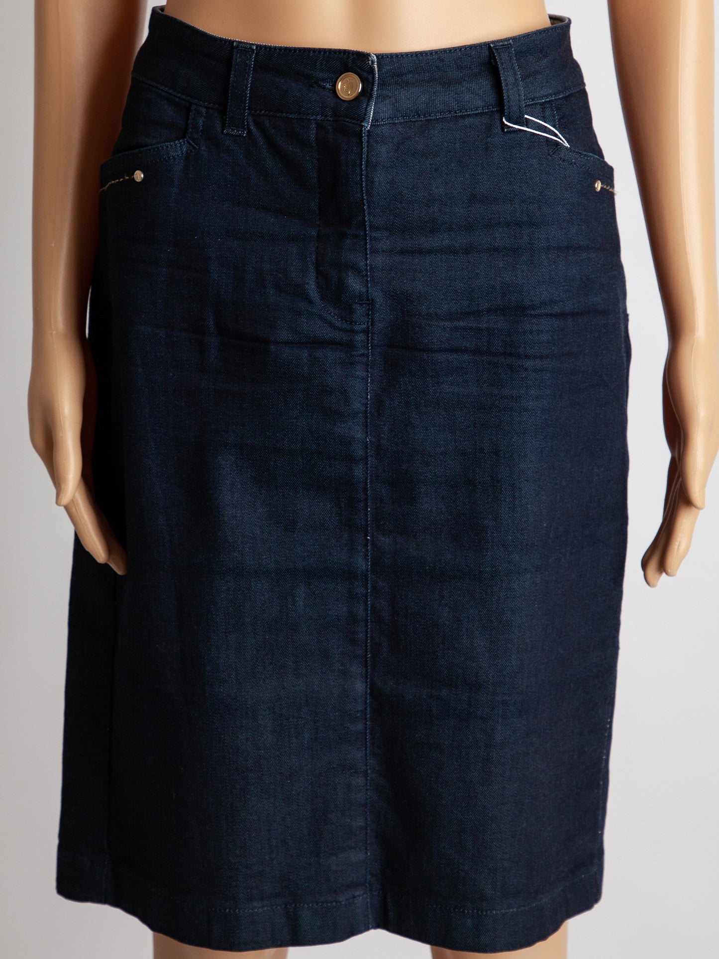 trussardi blue denim skirt size m good condition women
