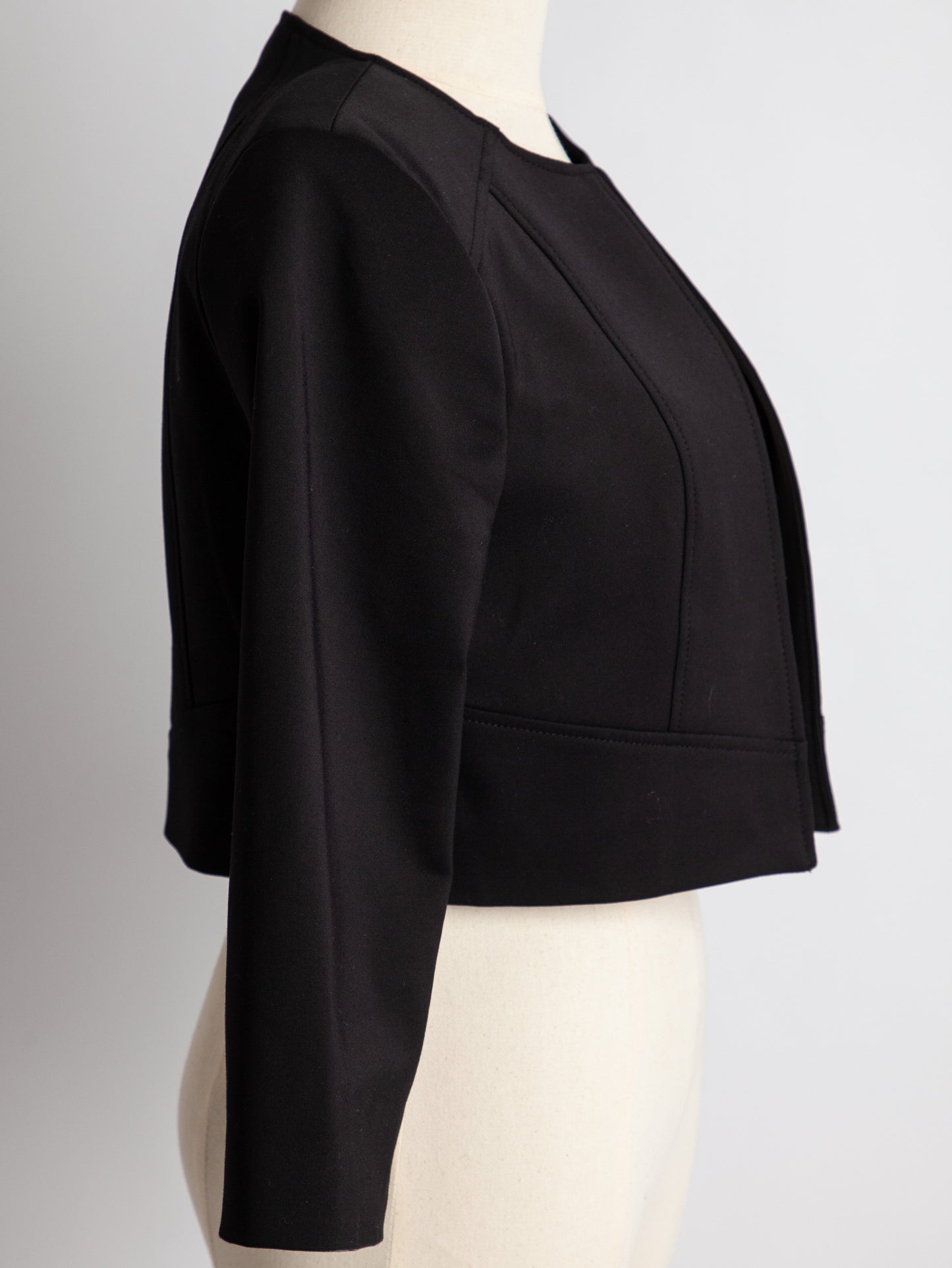 excellent flavio castellani black cropped jacket size l women