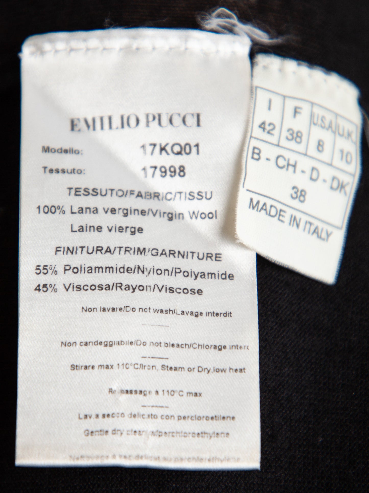 good emilio pucci black cardigan xs v-neck lace detailing
