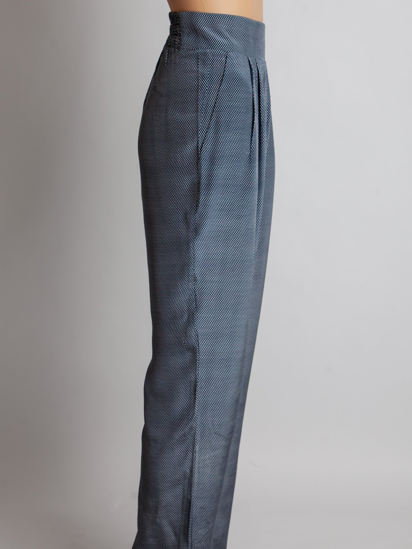 good emporio armani gray high-waisted pants size s polyester