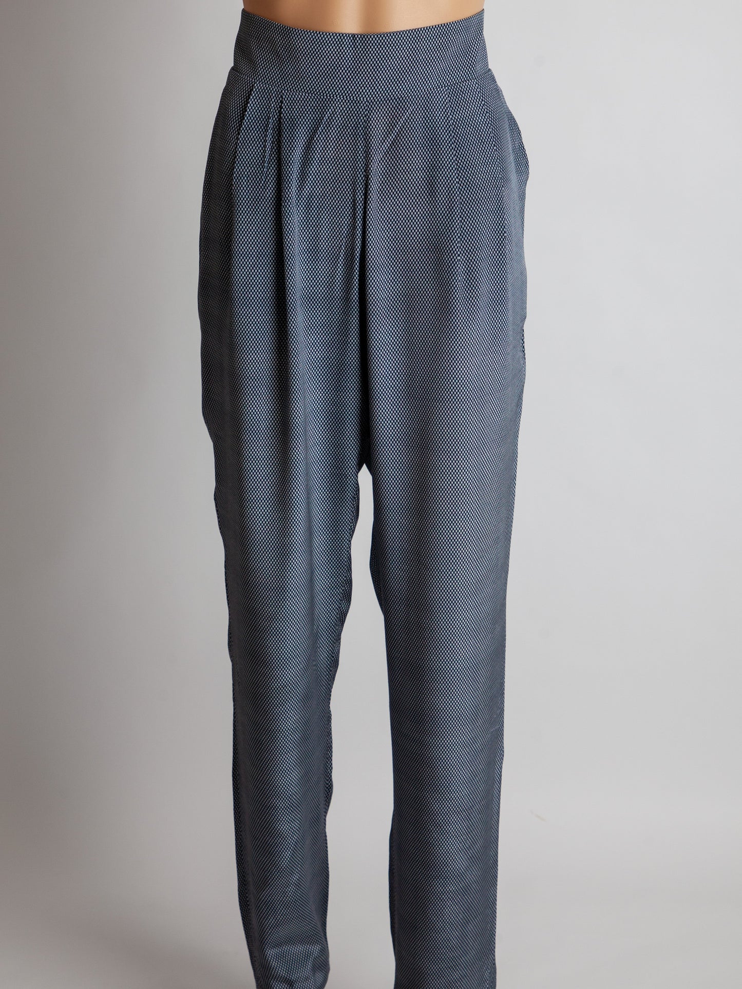 good emporio armani gray high-waisted pants size s polyester