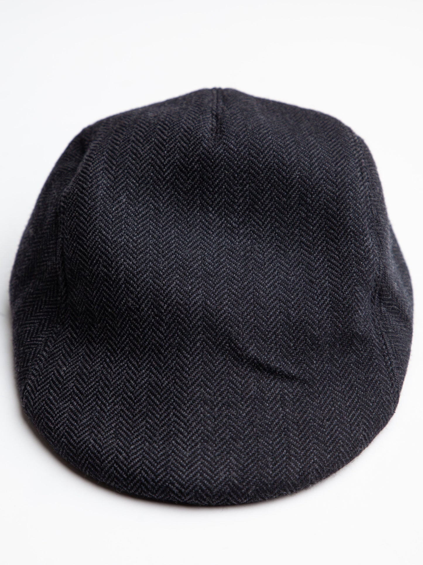 good paul smith gray cashmere flat cap with herringbone pattern