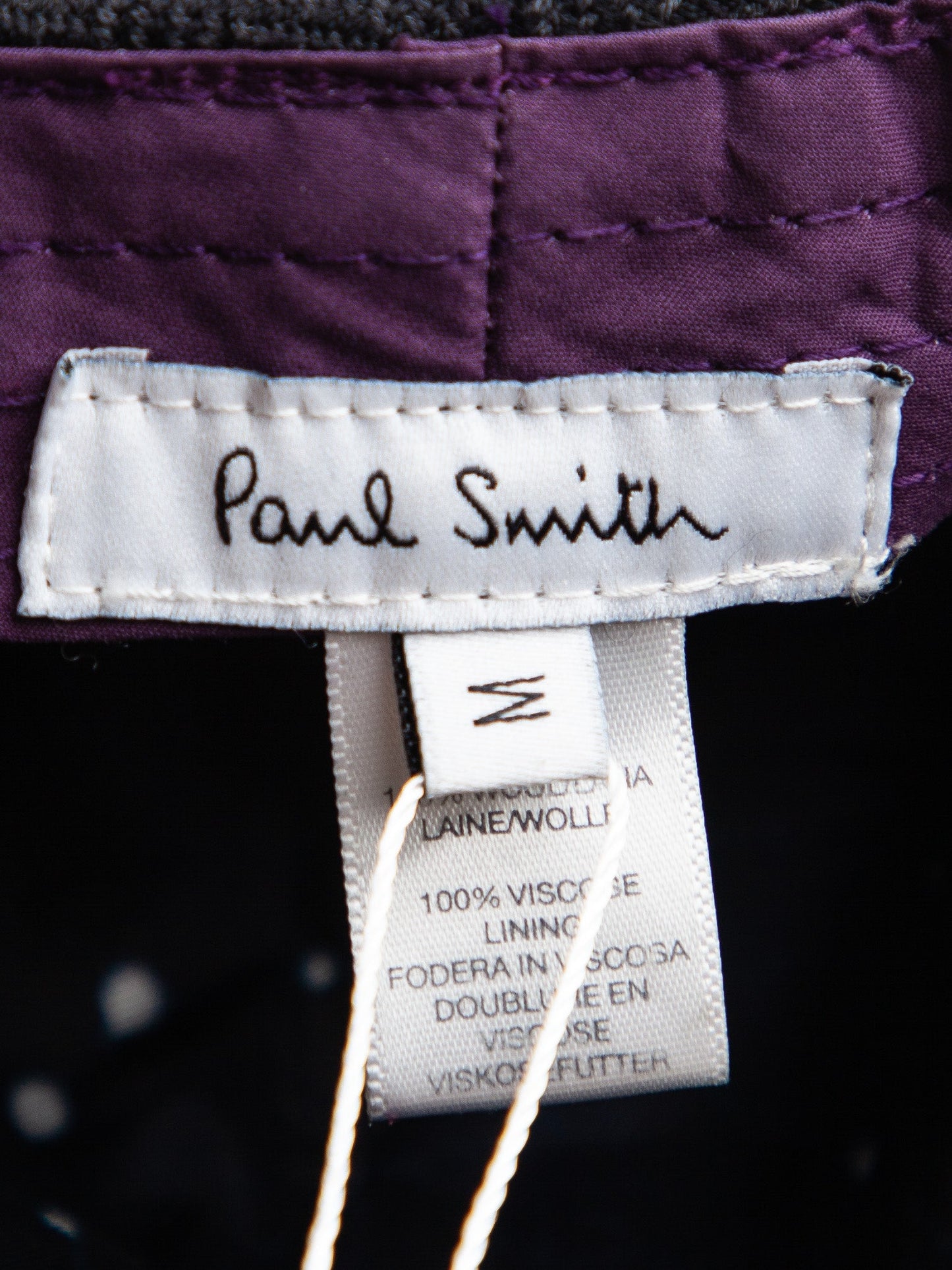 good paul smith gray cashmere flat cap with herringbone pattern