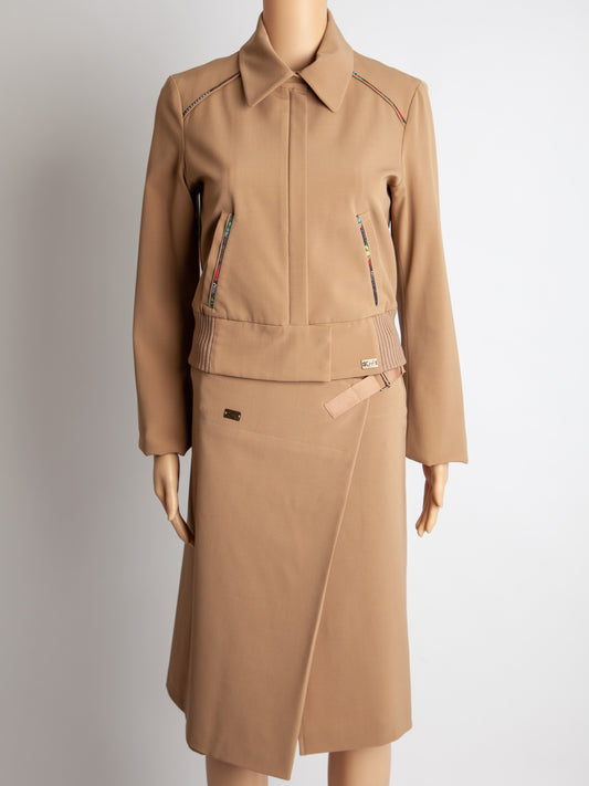 Good Kenzo White Polyester Coat with Colorful Accents for Women