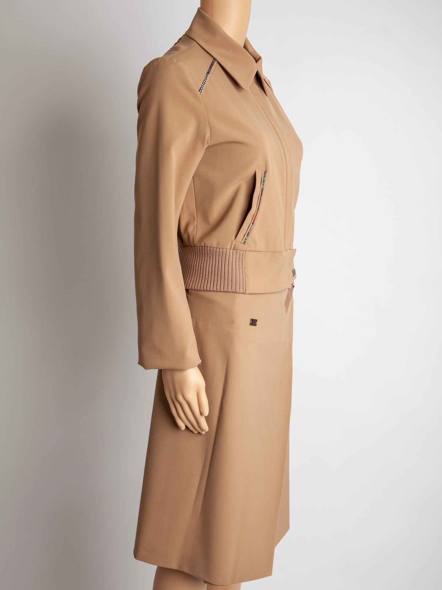 good kenzo white polyester coat with colorful accents for women