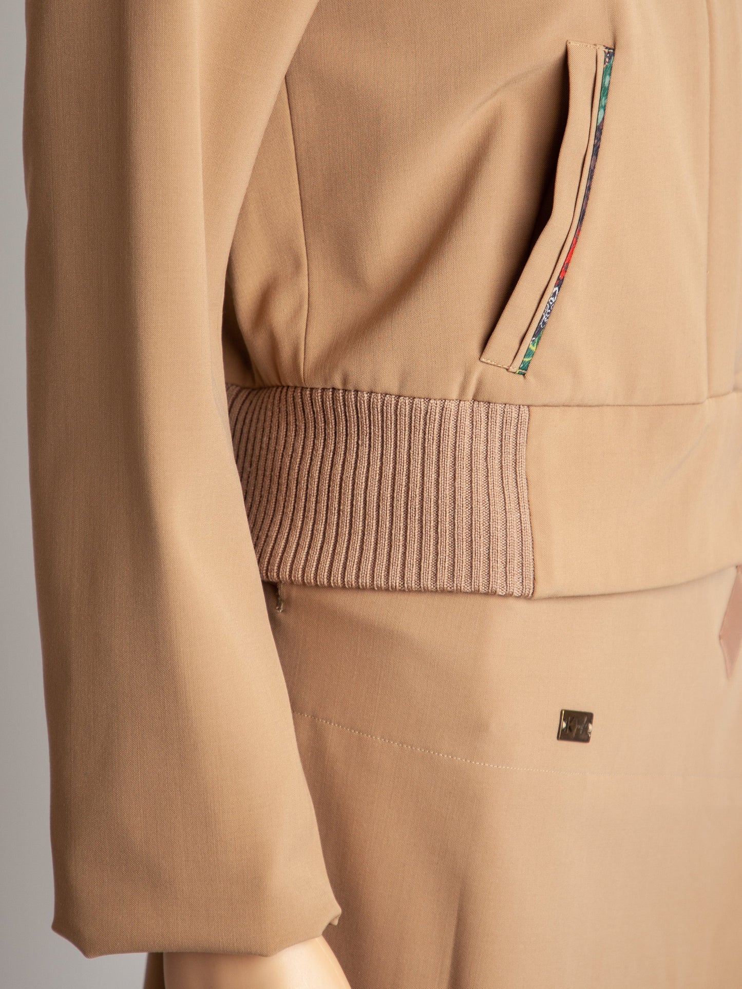 good kenzo white polyester coat with colorful accents for women