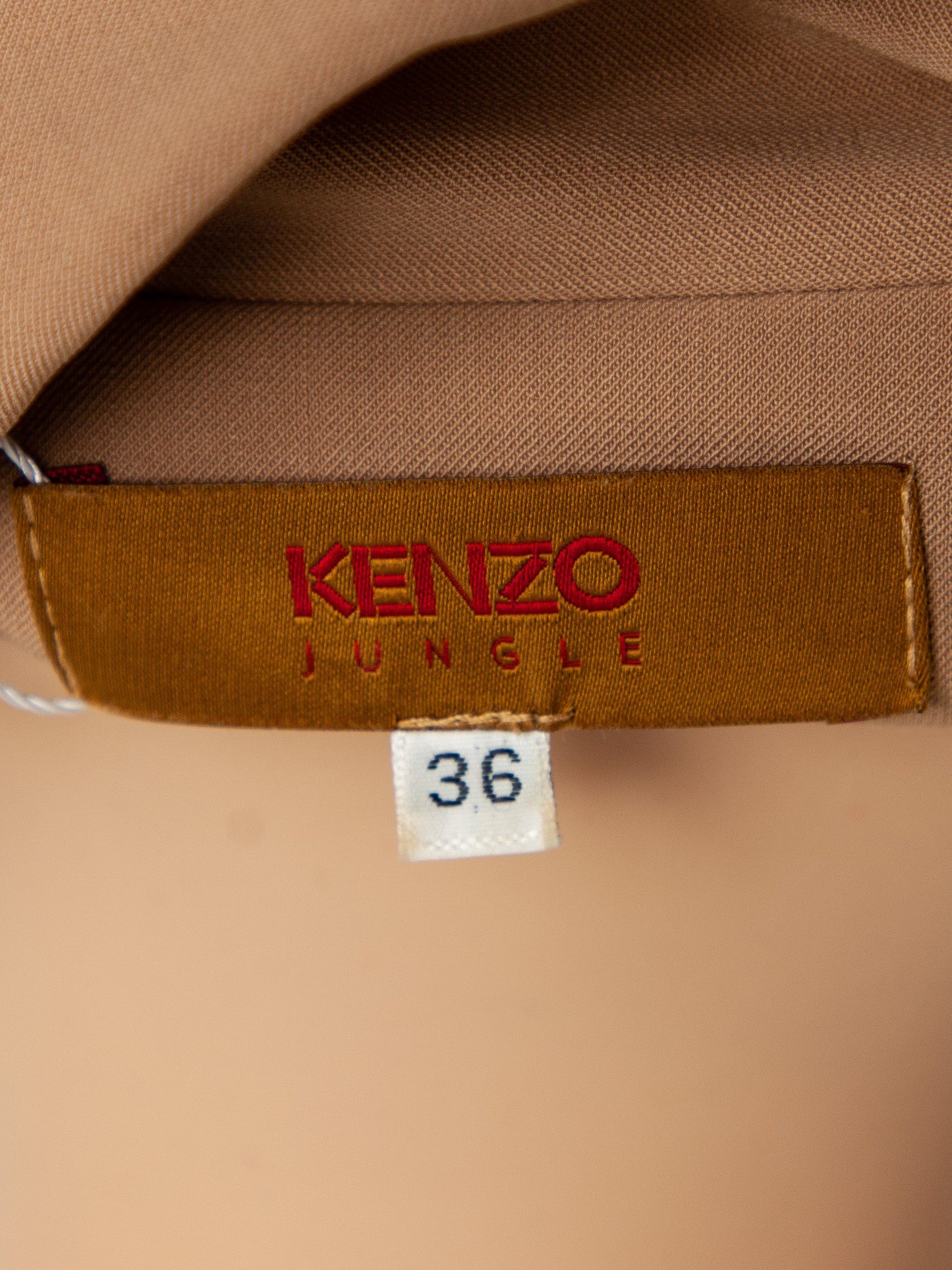 good kenzo white polyester coat with colorful accents for women