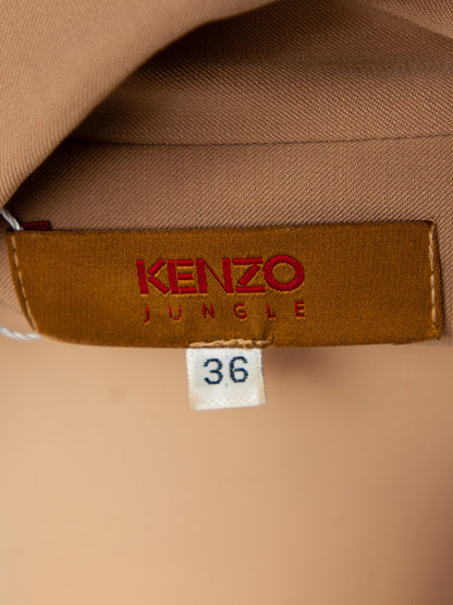 Good Kenzo White Polyester Coat with Colorful Accents for Women