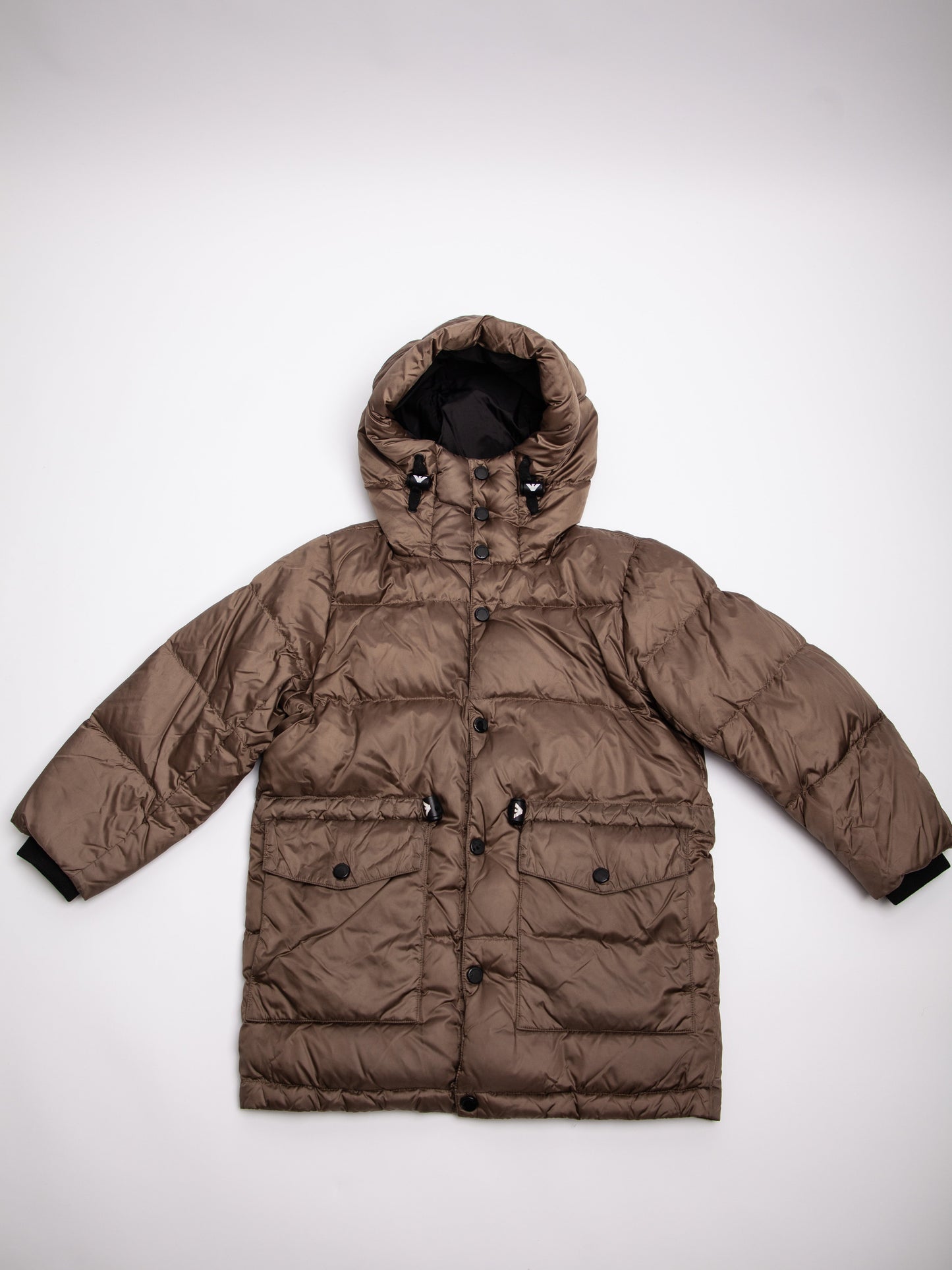 good emporio armani green padded puffer jacket size 5 for kids