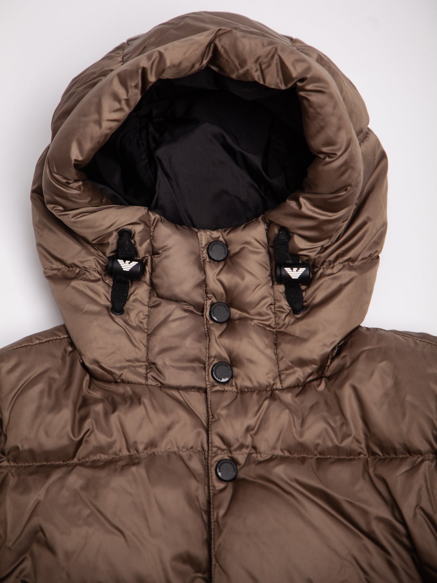 good emporio armani green padded puffer jacket size 5 for kids
