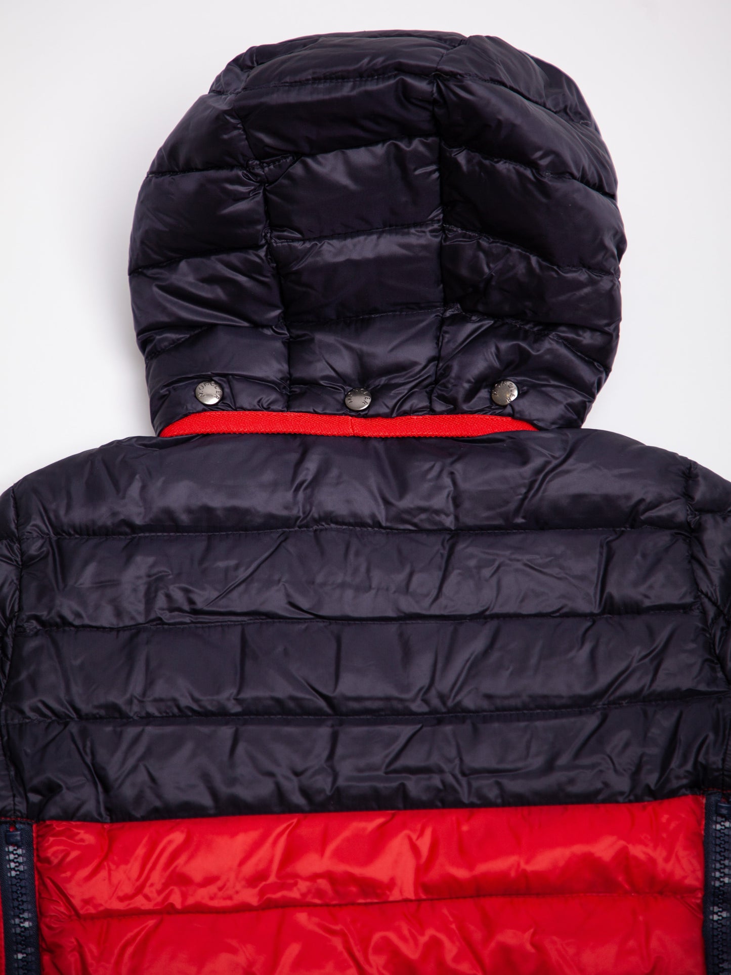 good moncler red puffer jacket for kids size 5 with hood