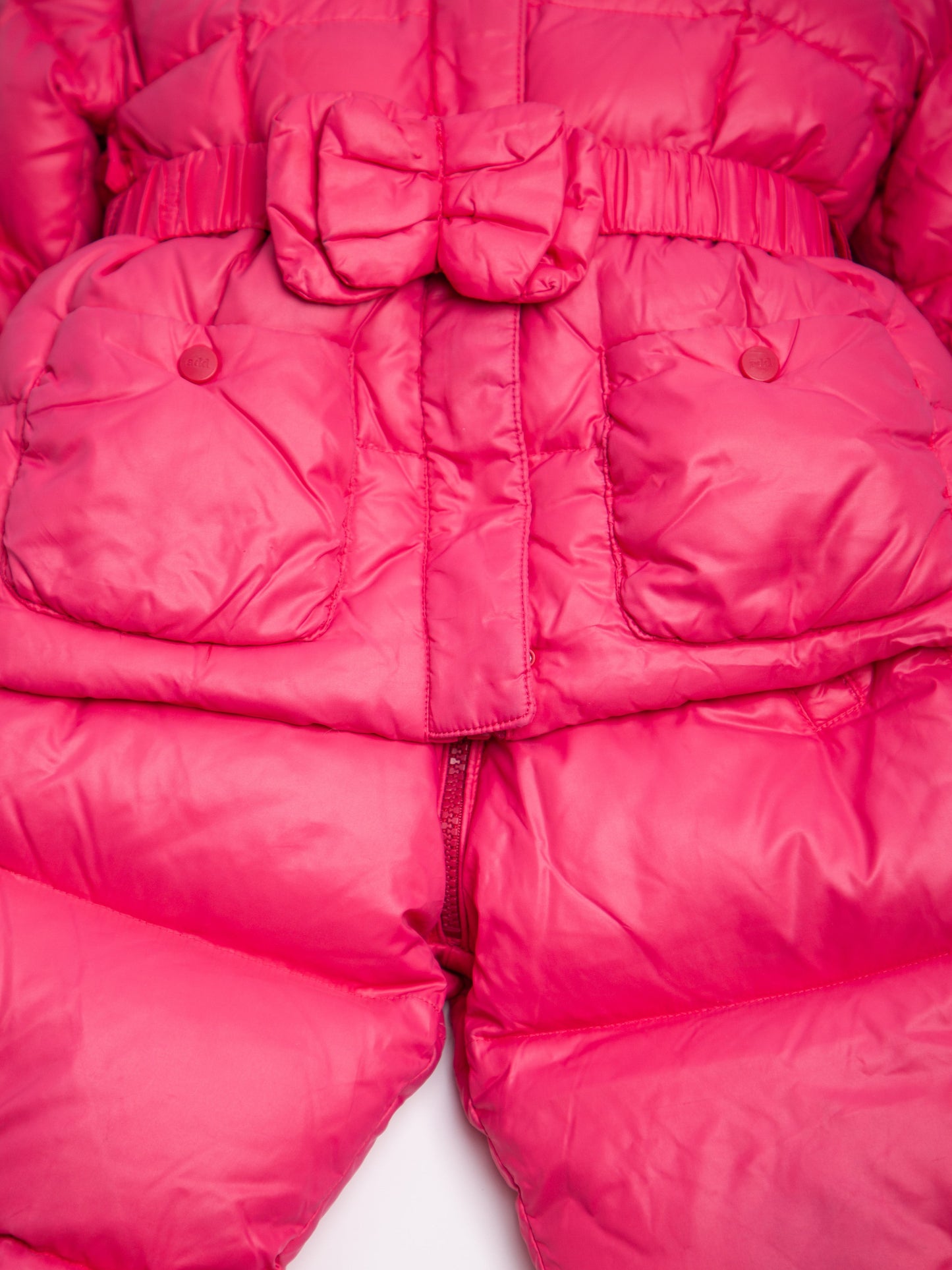 good add pink puffy winter jacket & snow pants set size 3 for kids