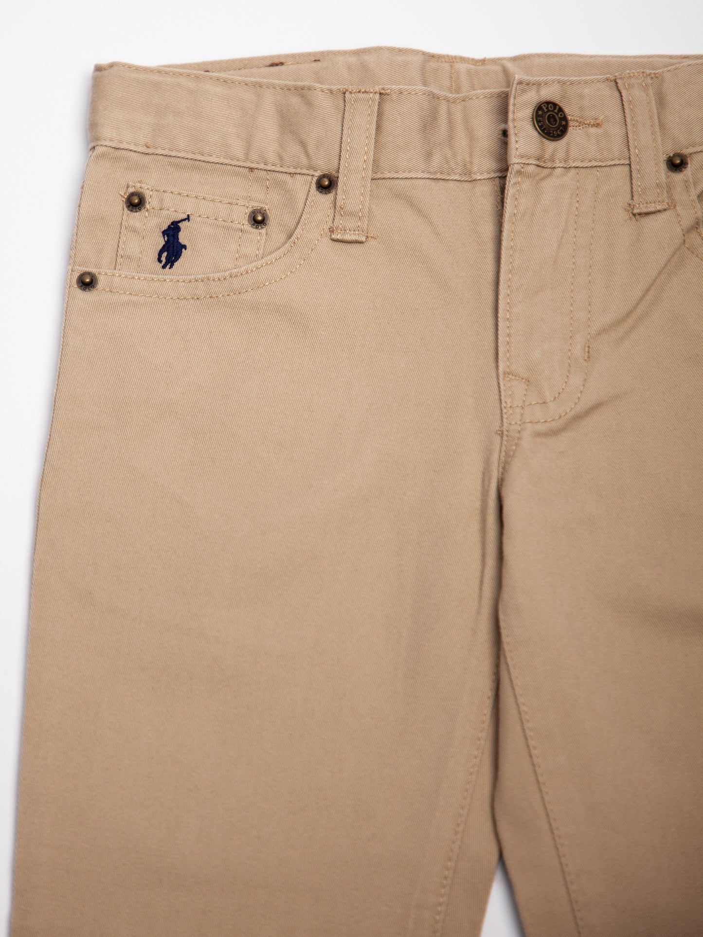 excellent polo ralph lauren green cotton pants size 4 for kids
