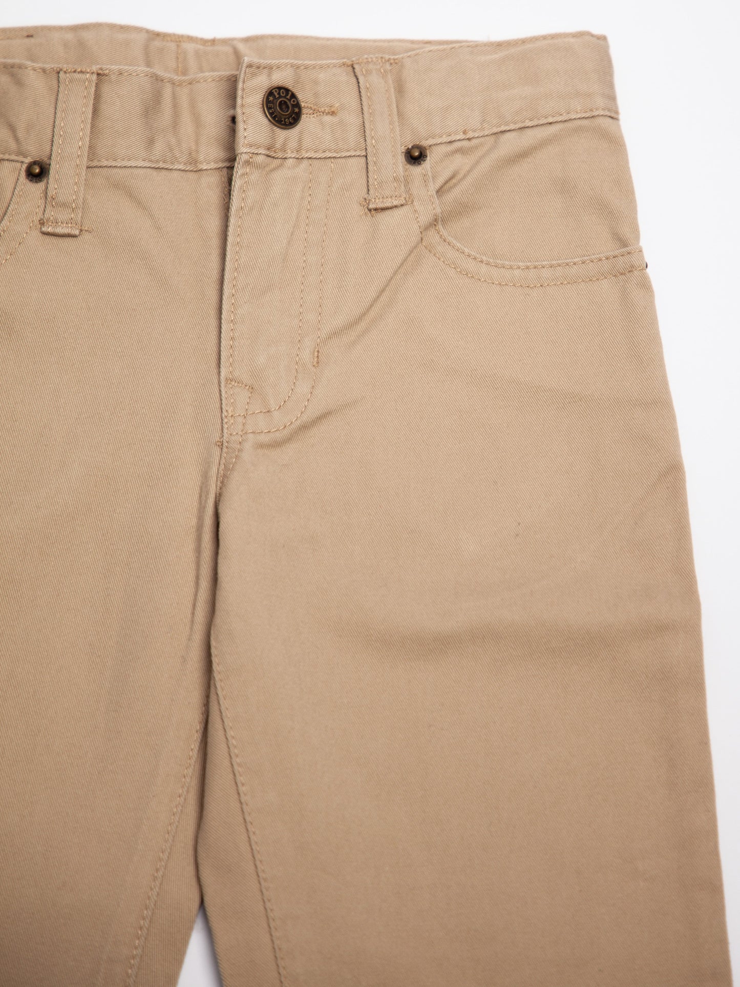 excellent polo ralph lauren green cotton pants size 4 for kids