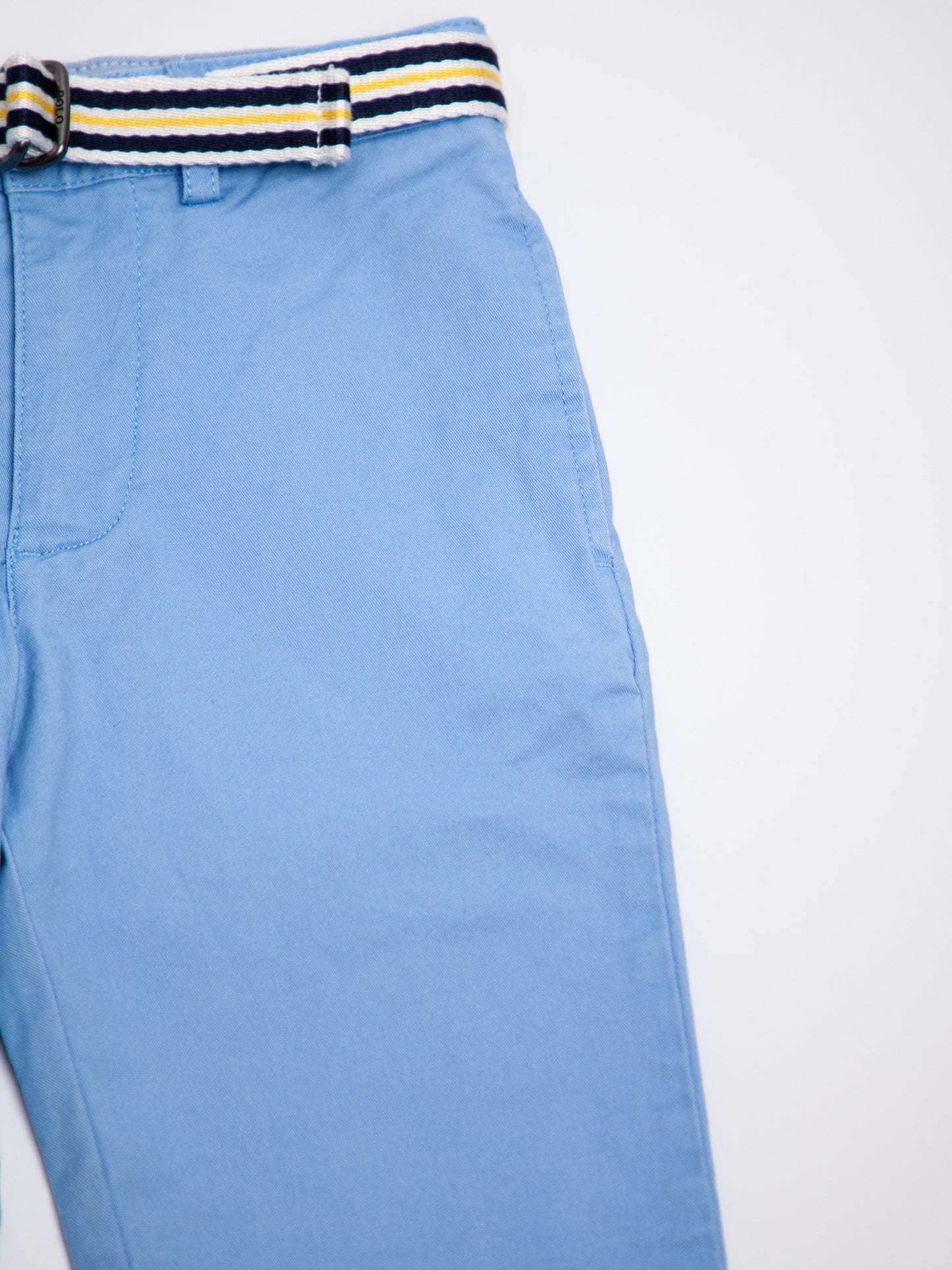 good polo ralph lauren blue cotton pants for kids, size 7