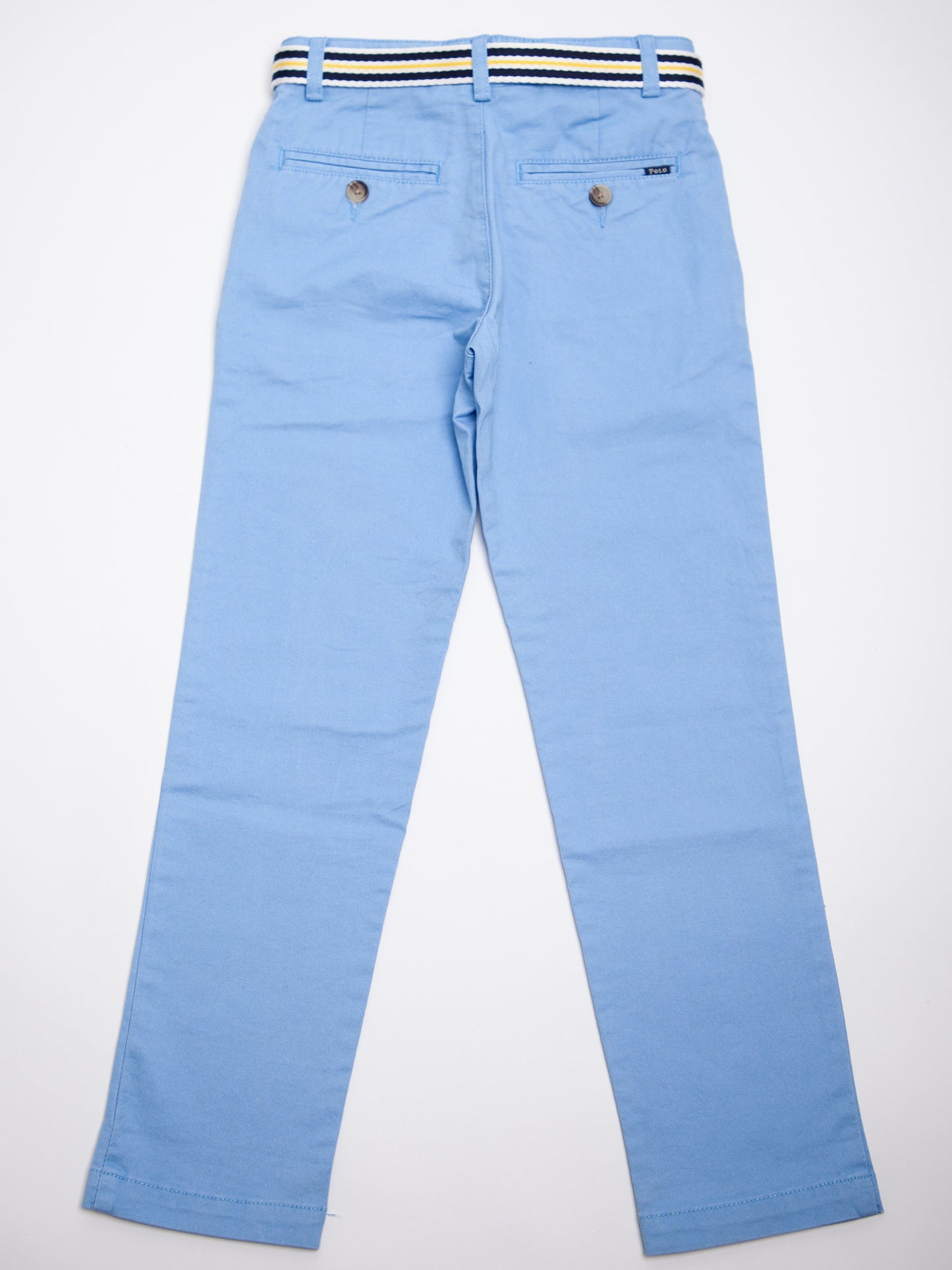 good polo ralph lauren blue cotton pants for kids, size 7
