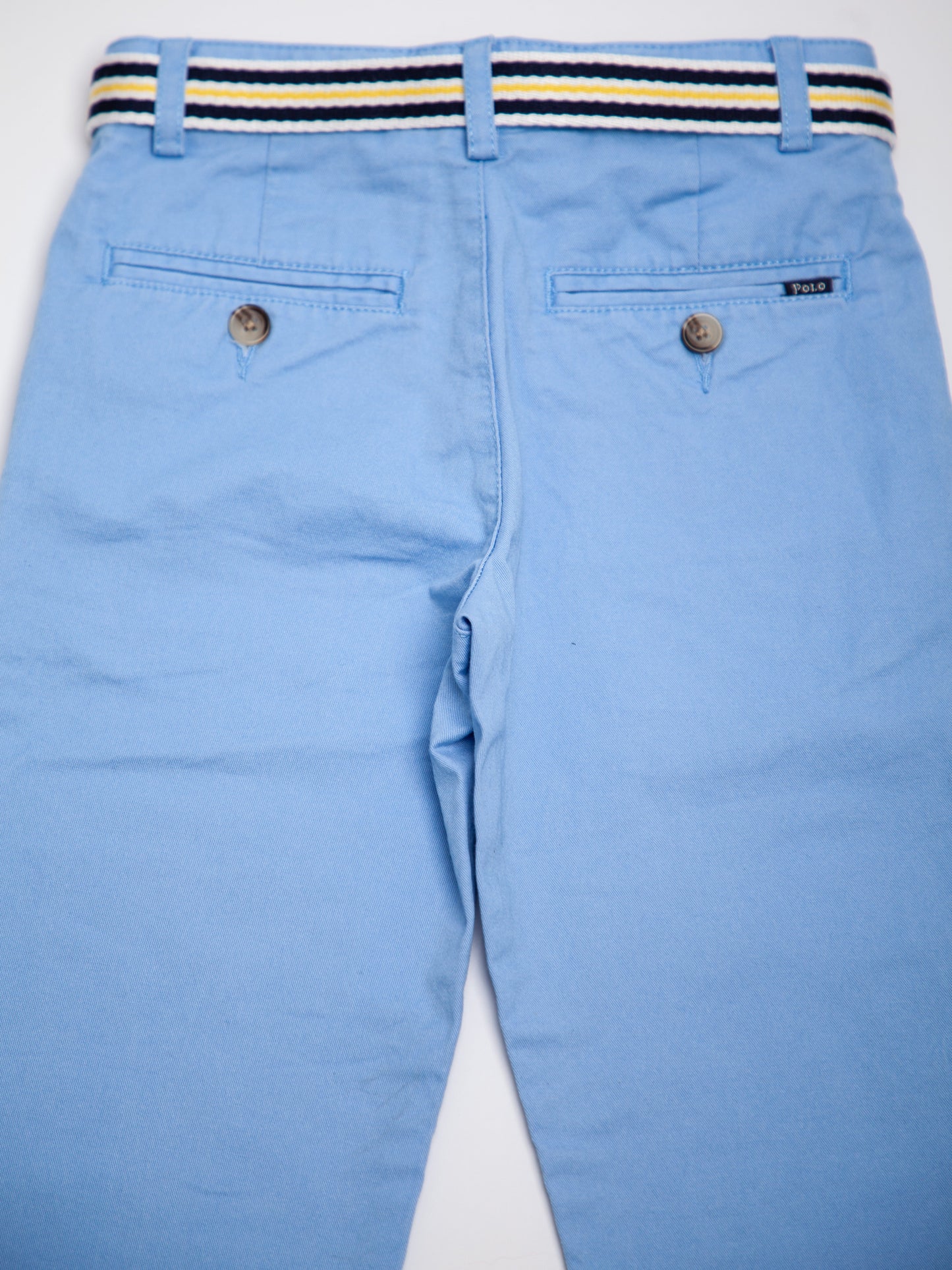 good polo ralph lauren blue cotton pants for kids, size 7