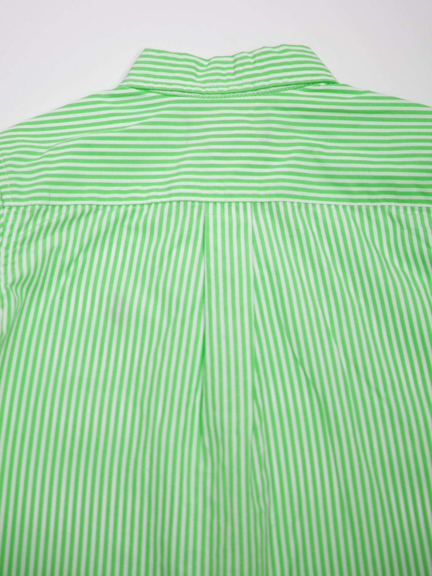 good ralph lauren white cotton striped button-up shirt size 3 for kids