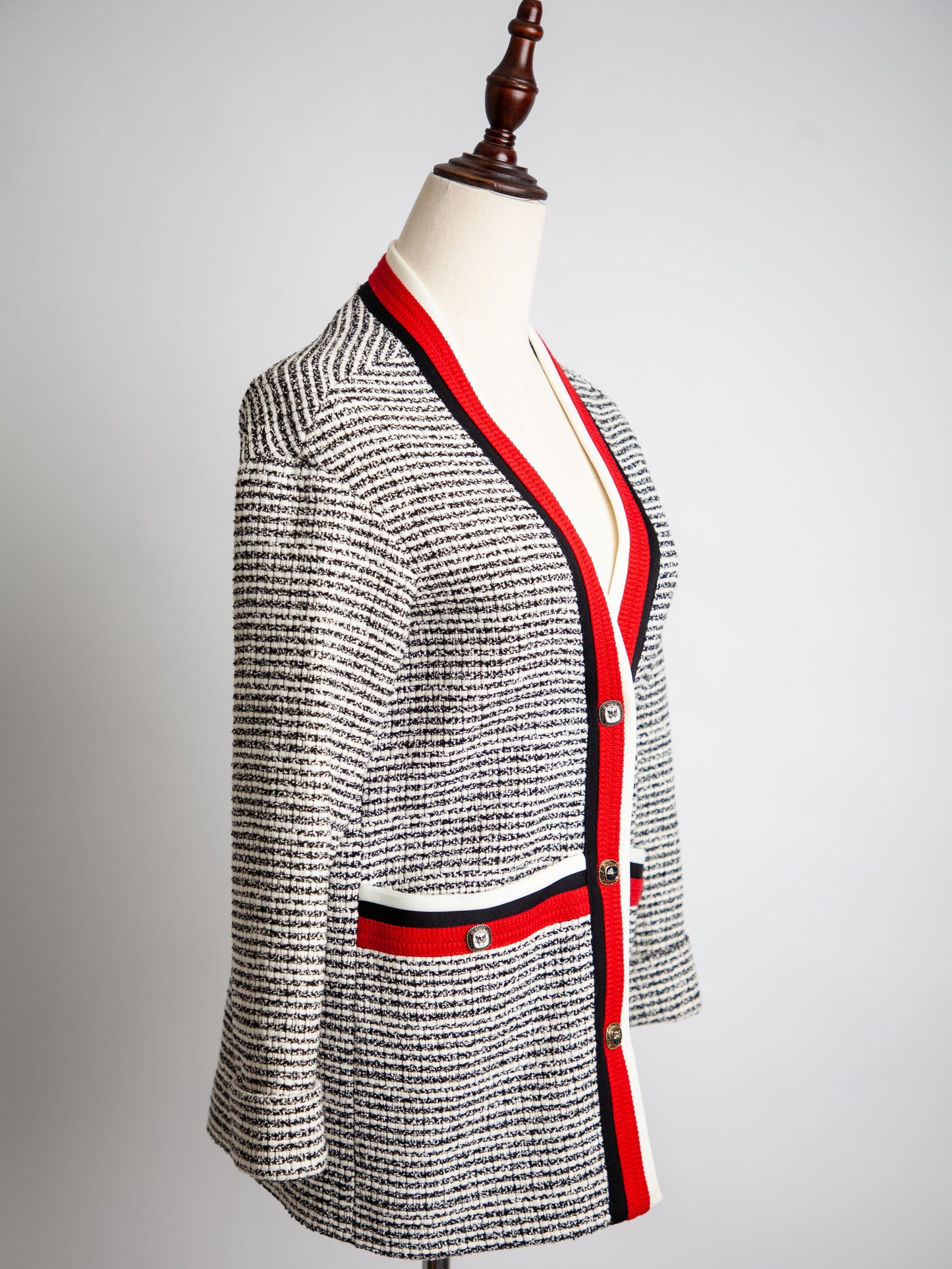 good maje cardigan sweater white viscose with pockets size m