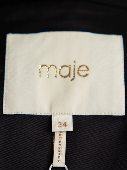 Good Maje Cardigan Sweater White Viscose with Pockets Size M