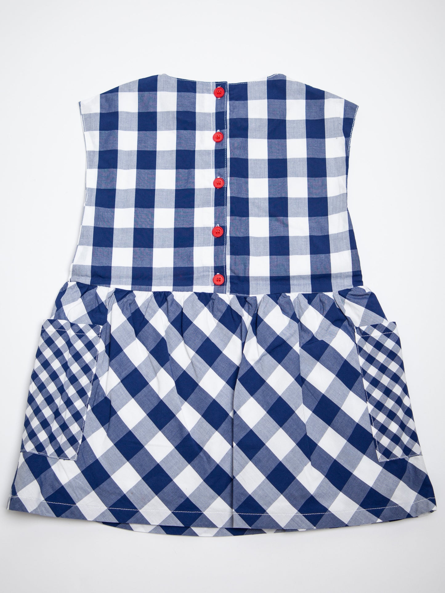 good french connection blue checkered dress for kids size 5