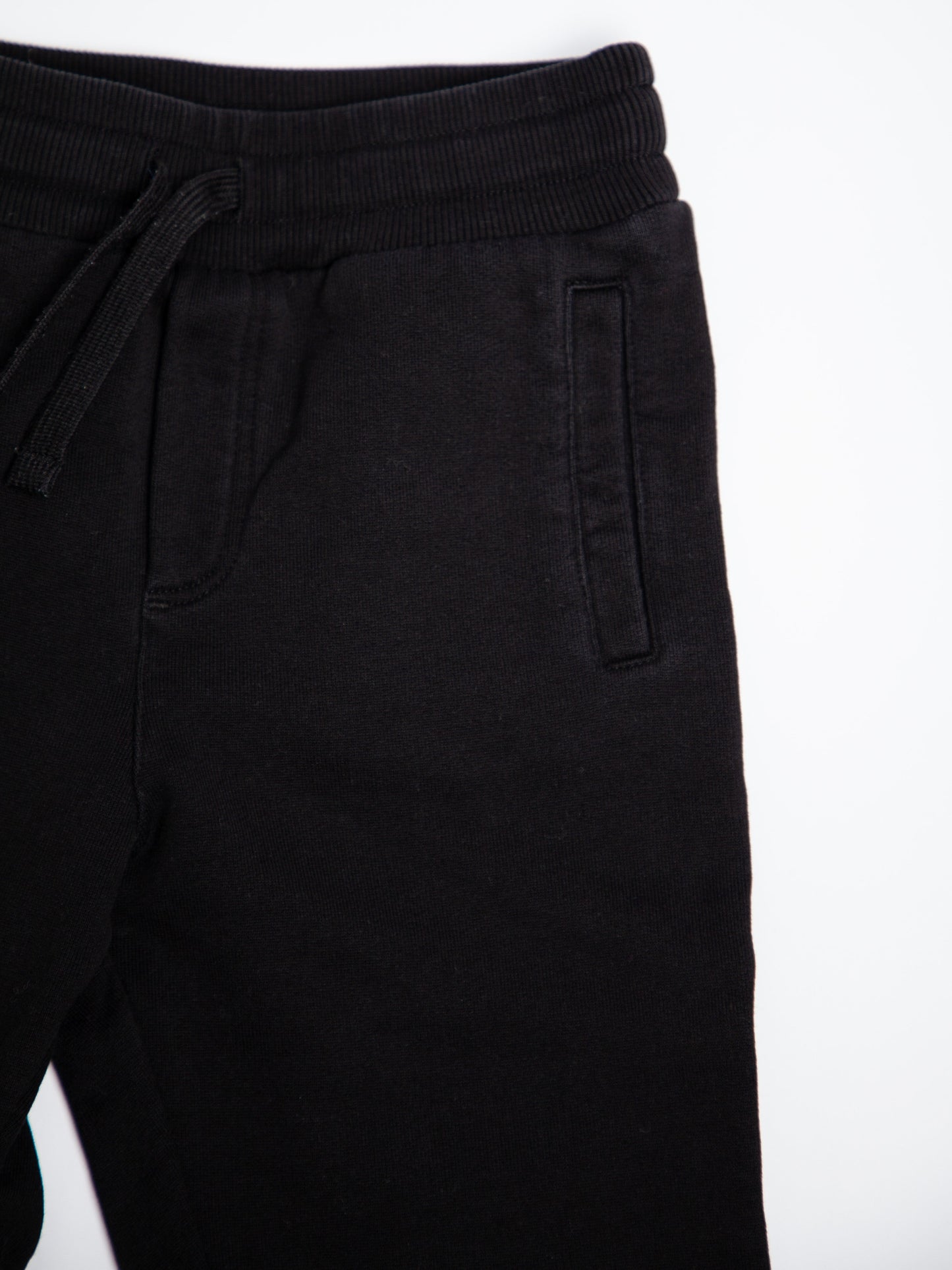 good dolce gabbana black cotton jogger pants for kids size 5