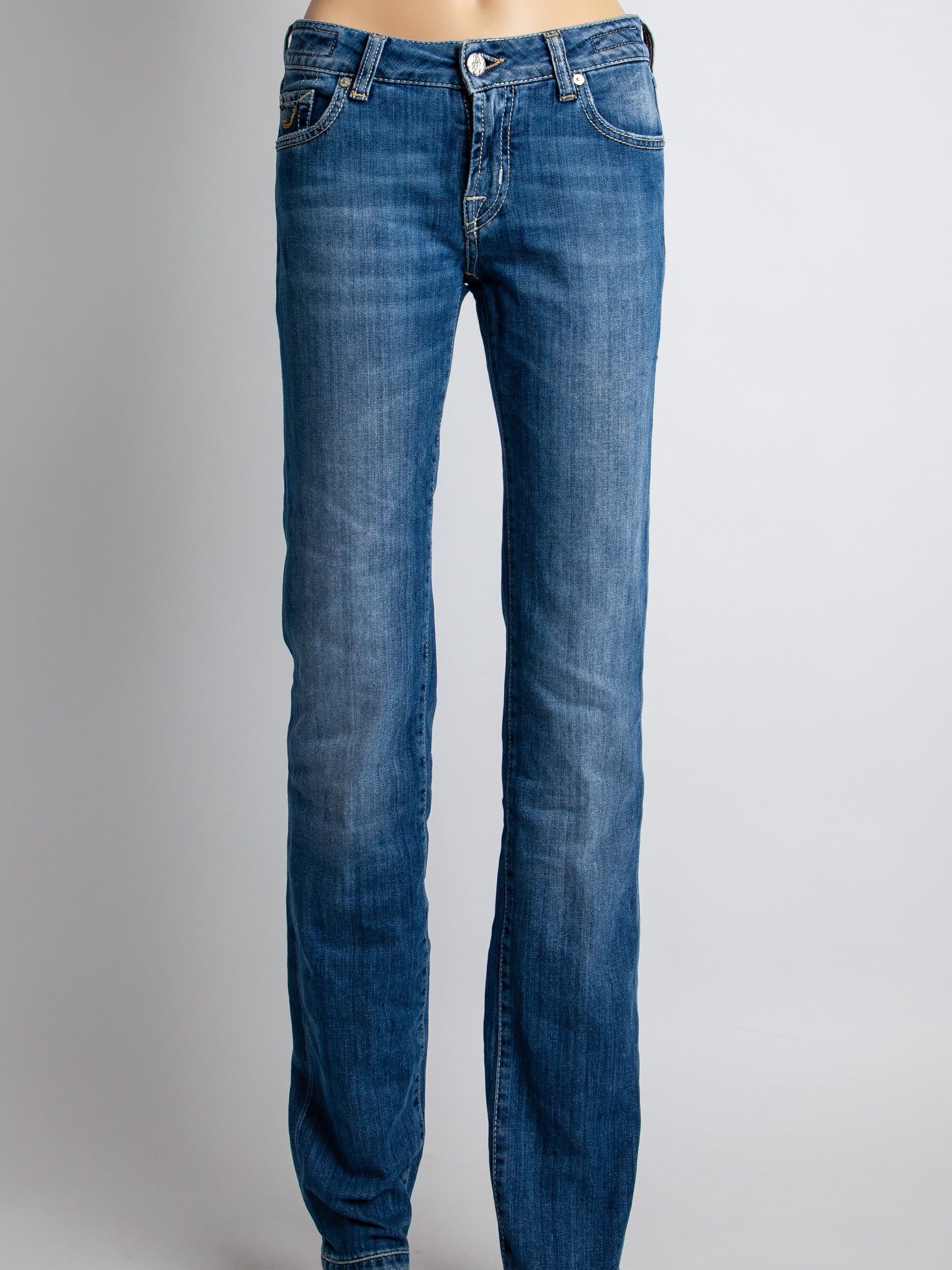 excellent jacob cohen jeans blue cotton size m for women