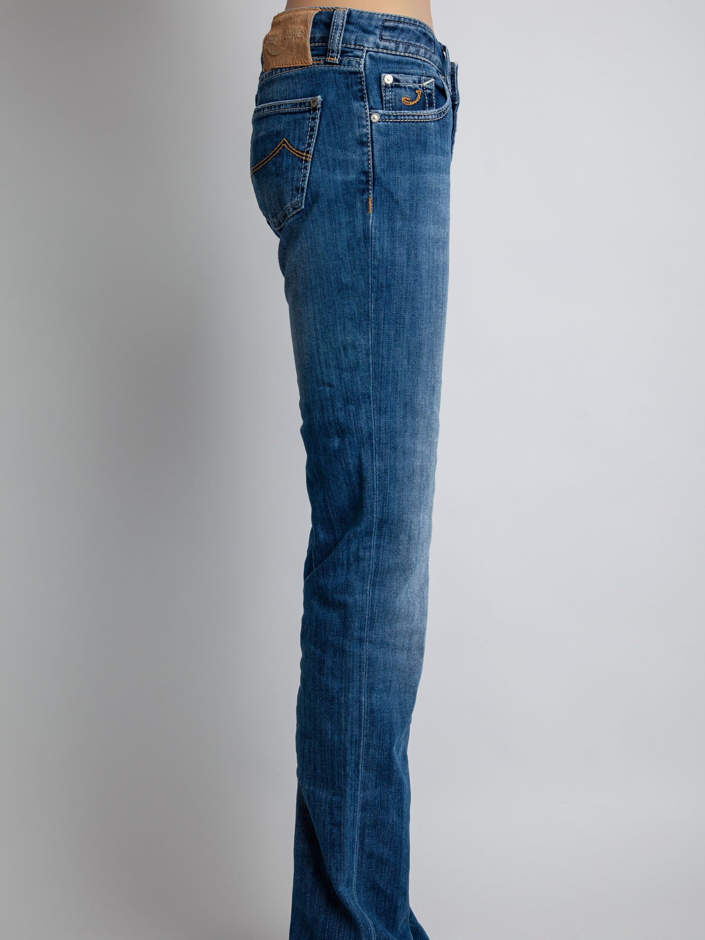 excellent jacob cohen jeans blue cotton size m for women
