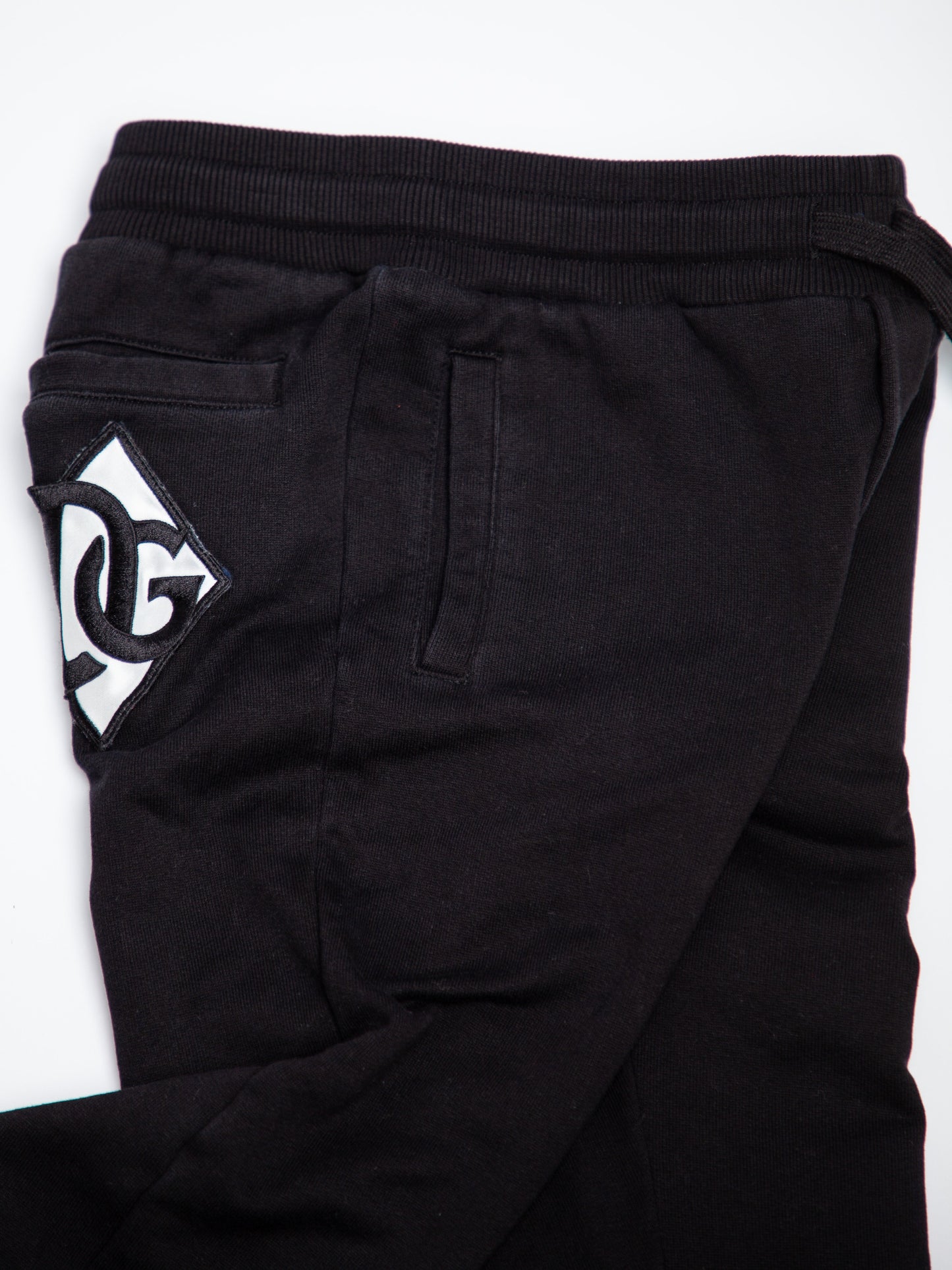 good dolce gabbana black cotton jogger pants for kids size 5