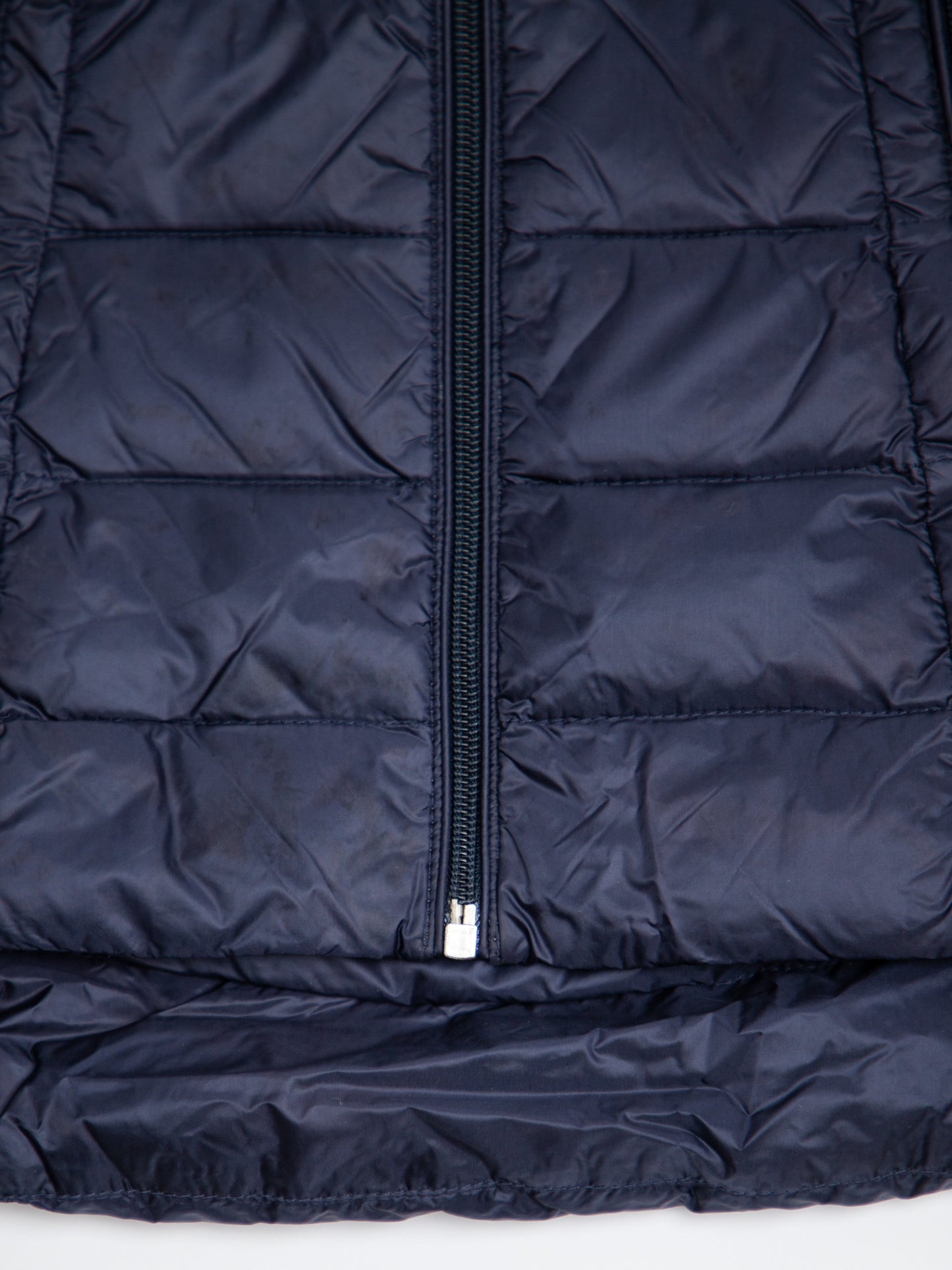 good moncler blue quilted hooded coat for kids, size 4