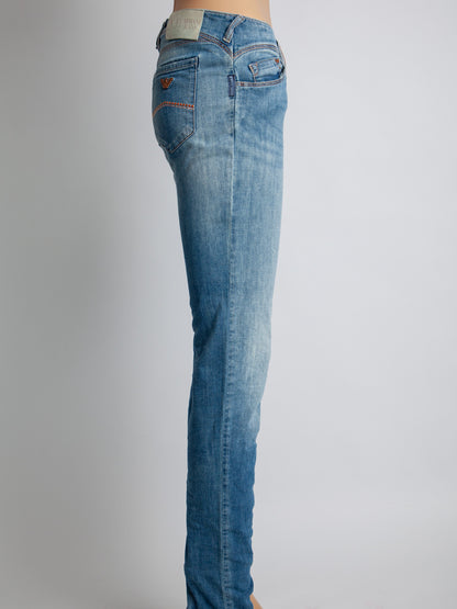 Average Armani Jeans Blue Cotton Denim Size M Women's