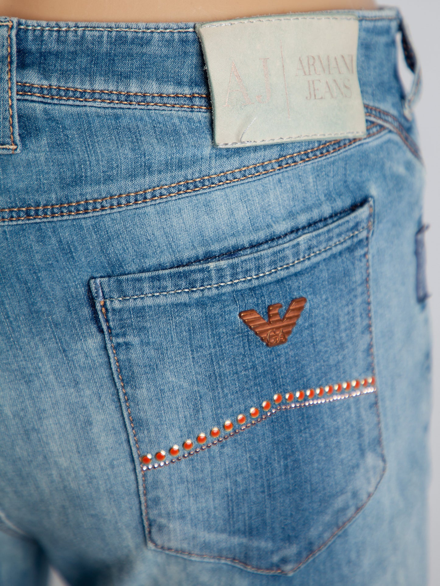 average armani jeans blue cotton denim size m women's