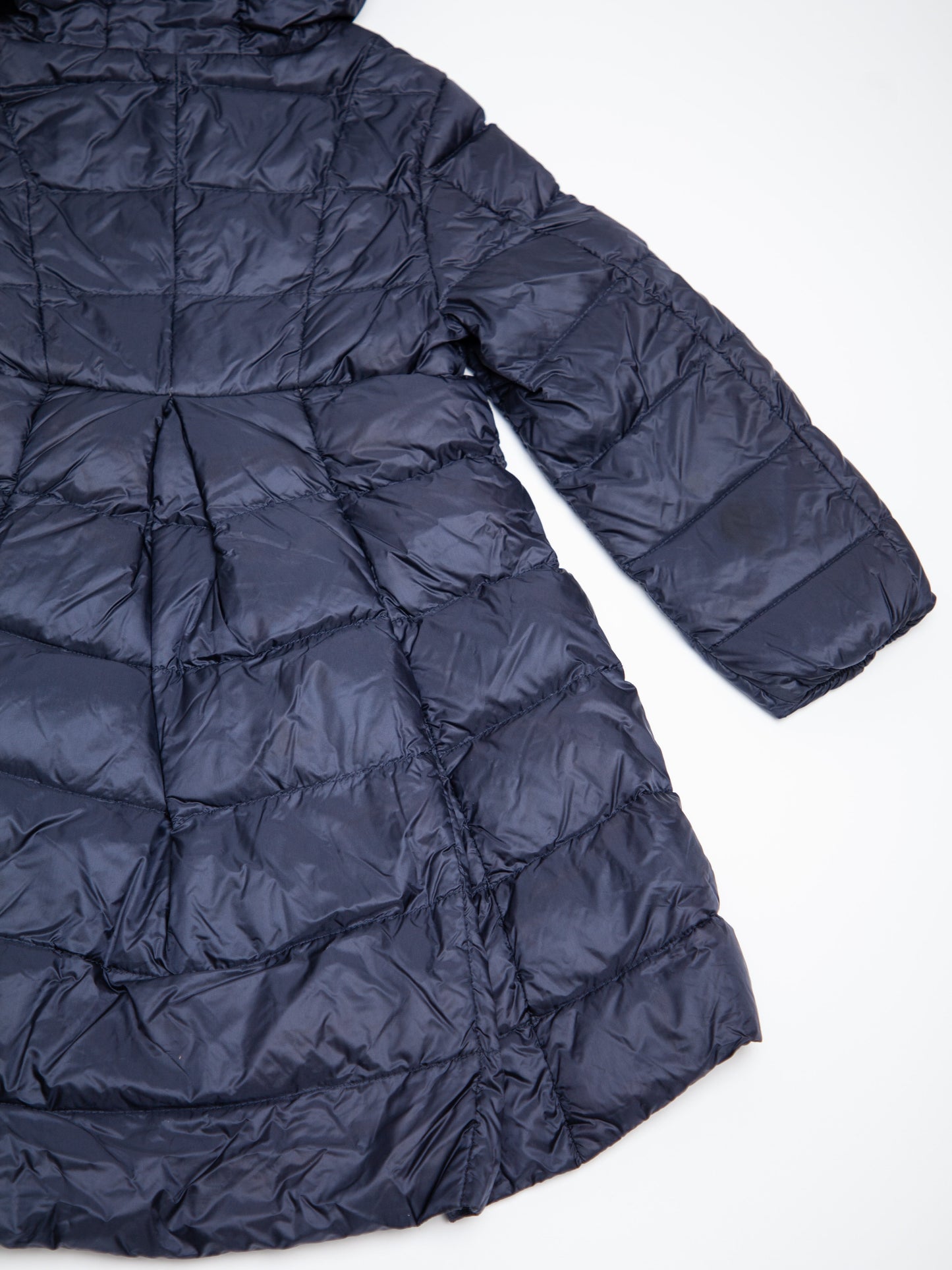 good moncler blue quilted hooded coat for kids, size 4