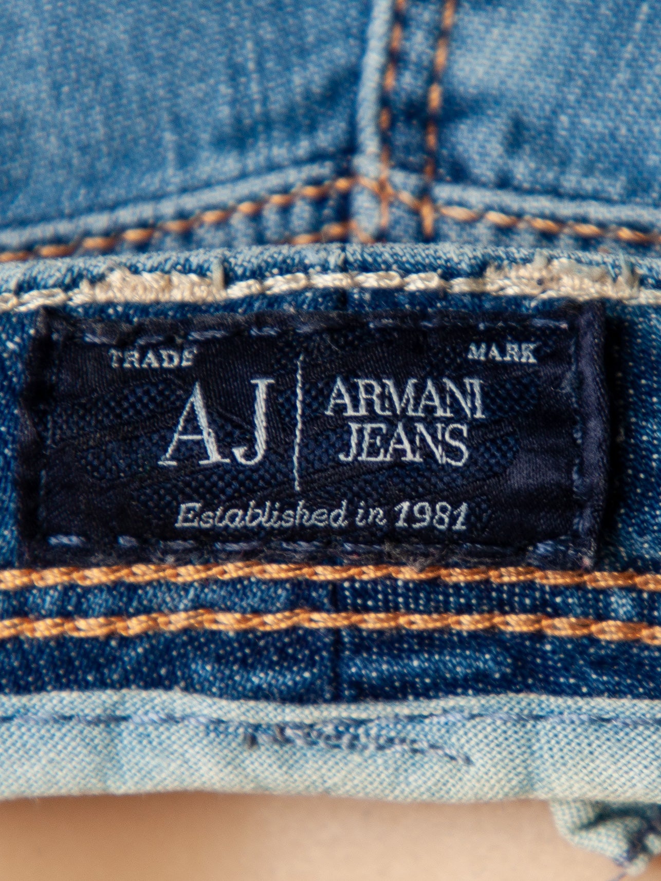 average armani jeans blue cotton denim size m women's
