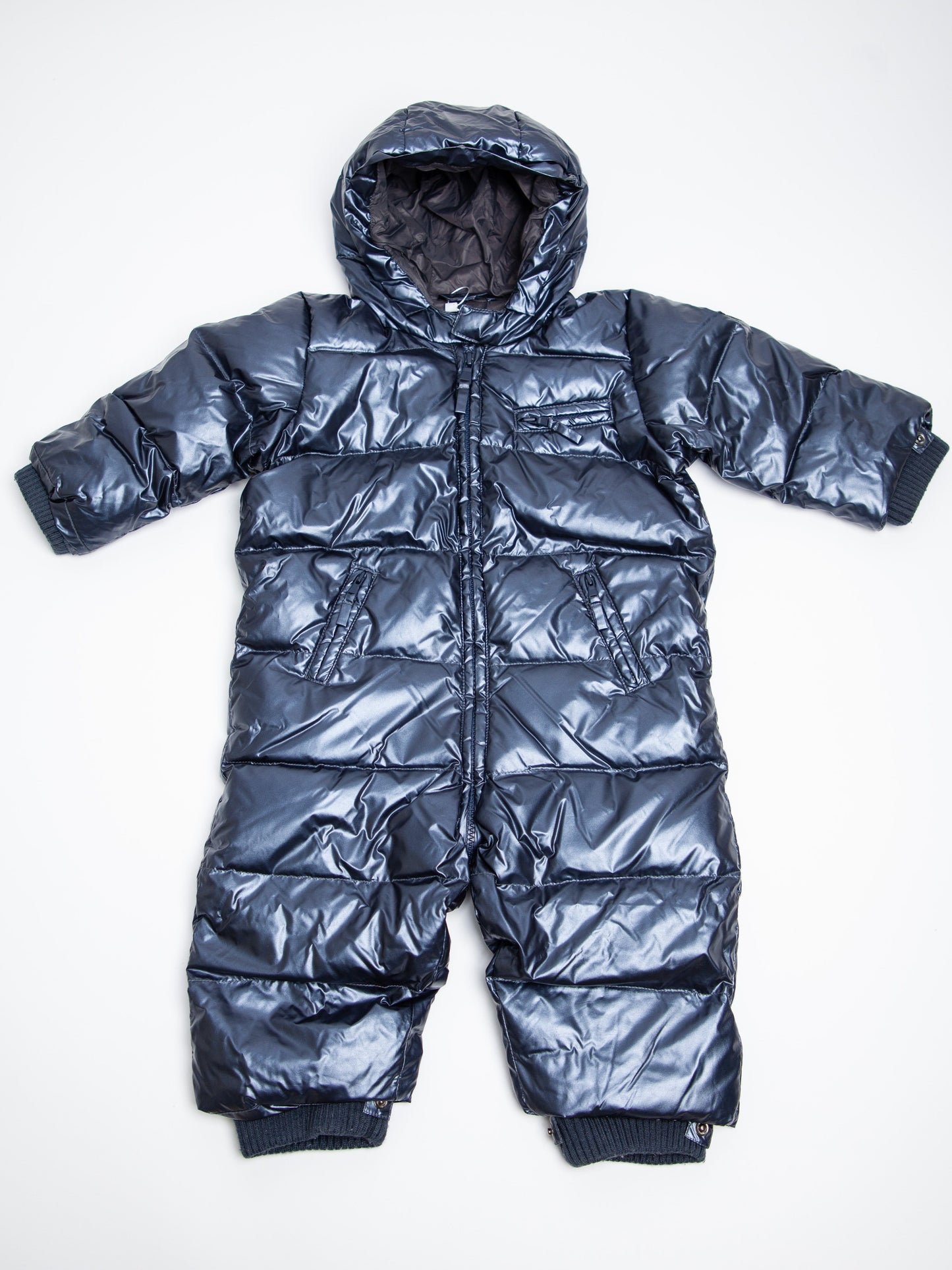 good bonpoint blue polyester kids jacket size 2