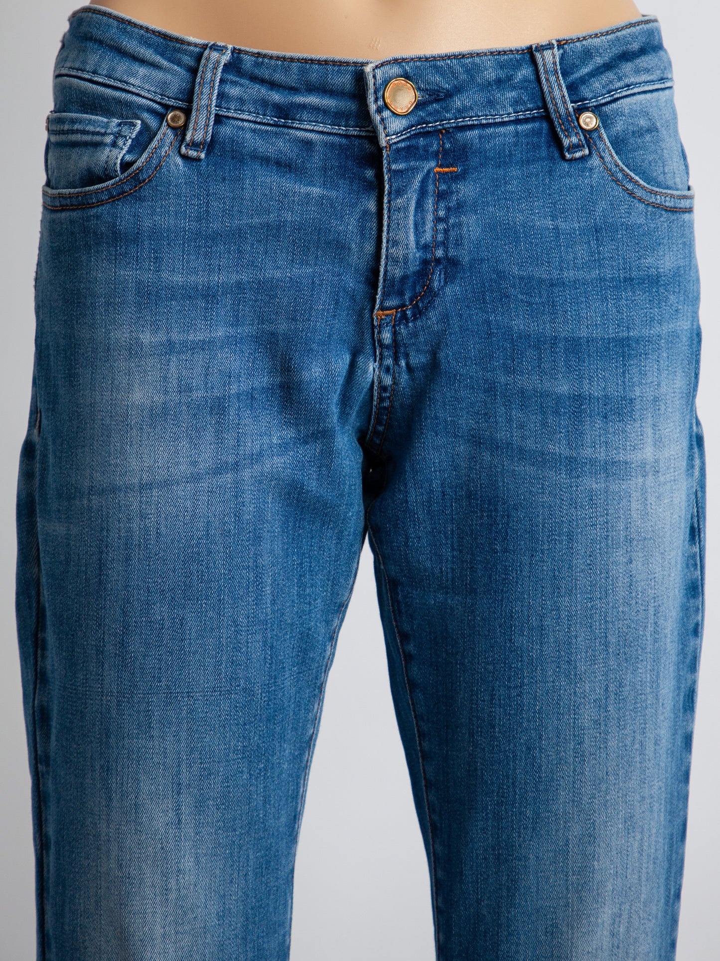 average hugo boss women blue cotton jeans size s