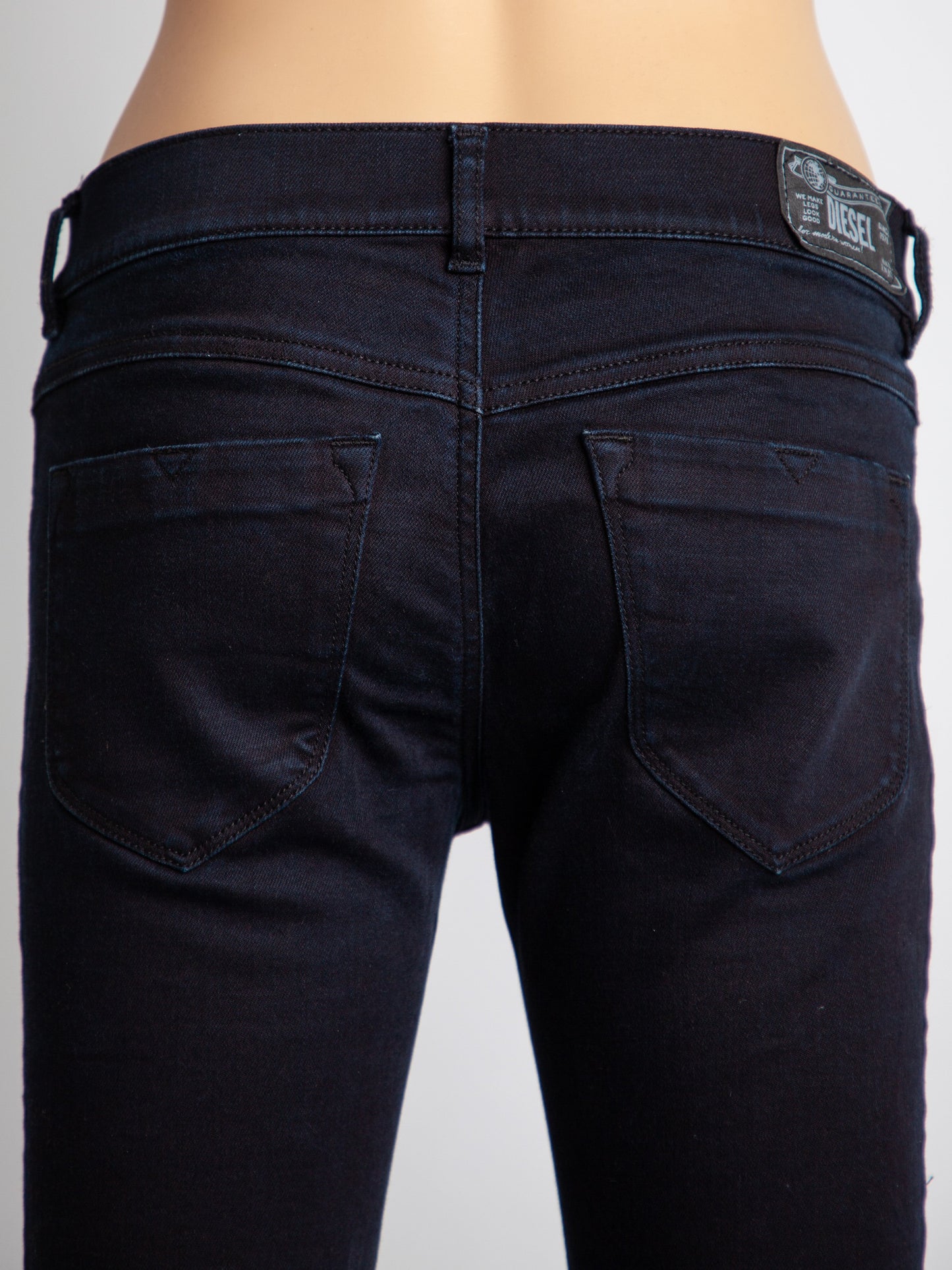good diesel black denim skinny jeans size m for women